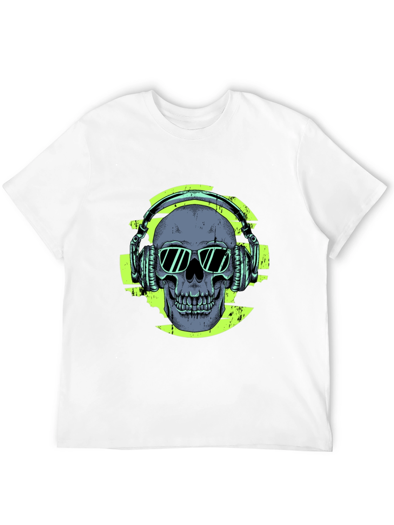 Skull with Headphones Graphic T-Shirt