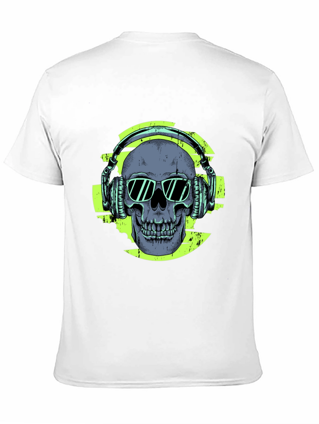 Skull with Headphones Graphic T-Shirt