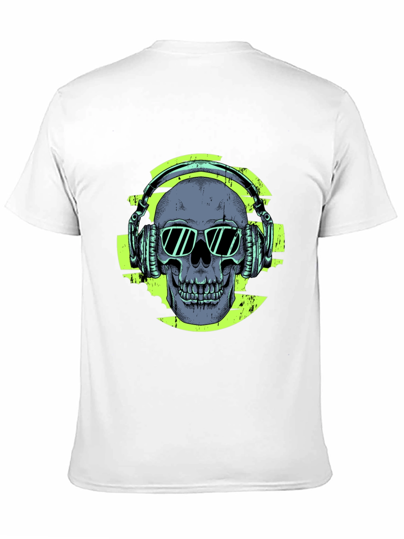 Skull with Headphones Graphic T-Shirt