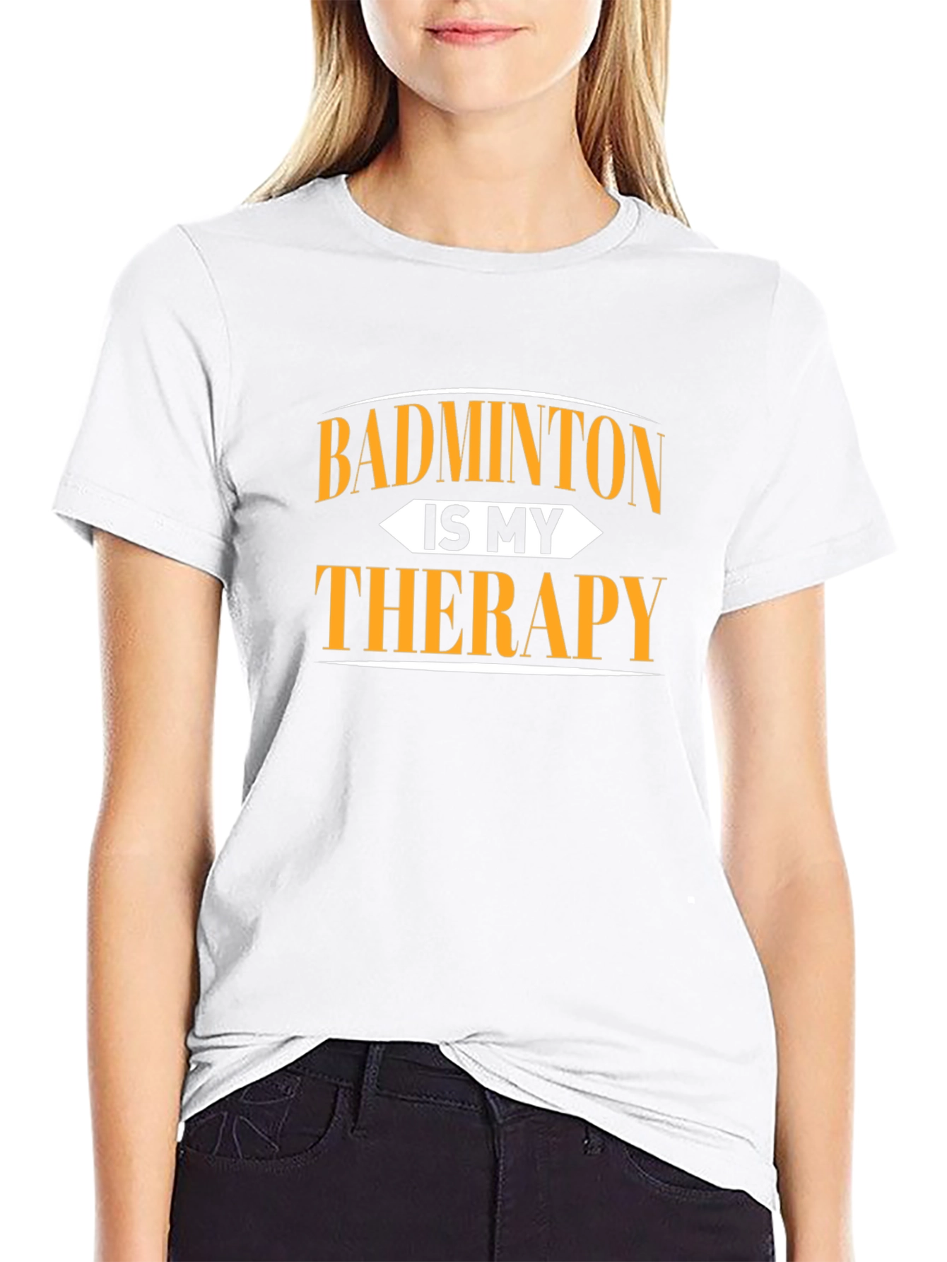 Badminton is My Therapy Graphic T-Shirt