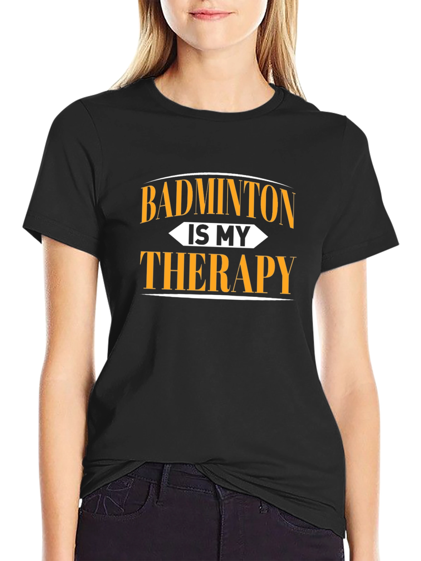 Badminton is My Therapy Graphic T-Shirt