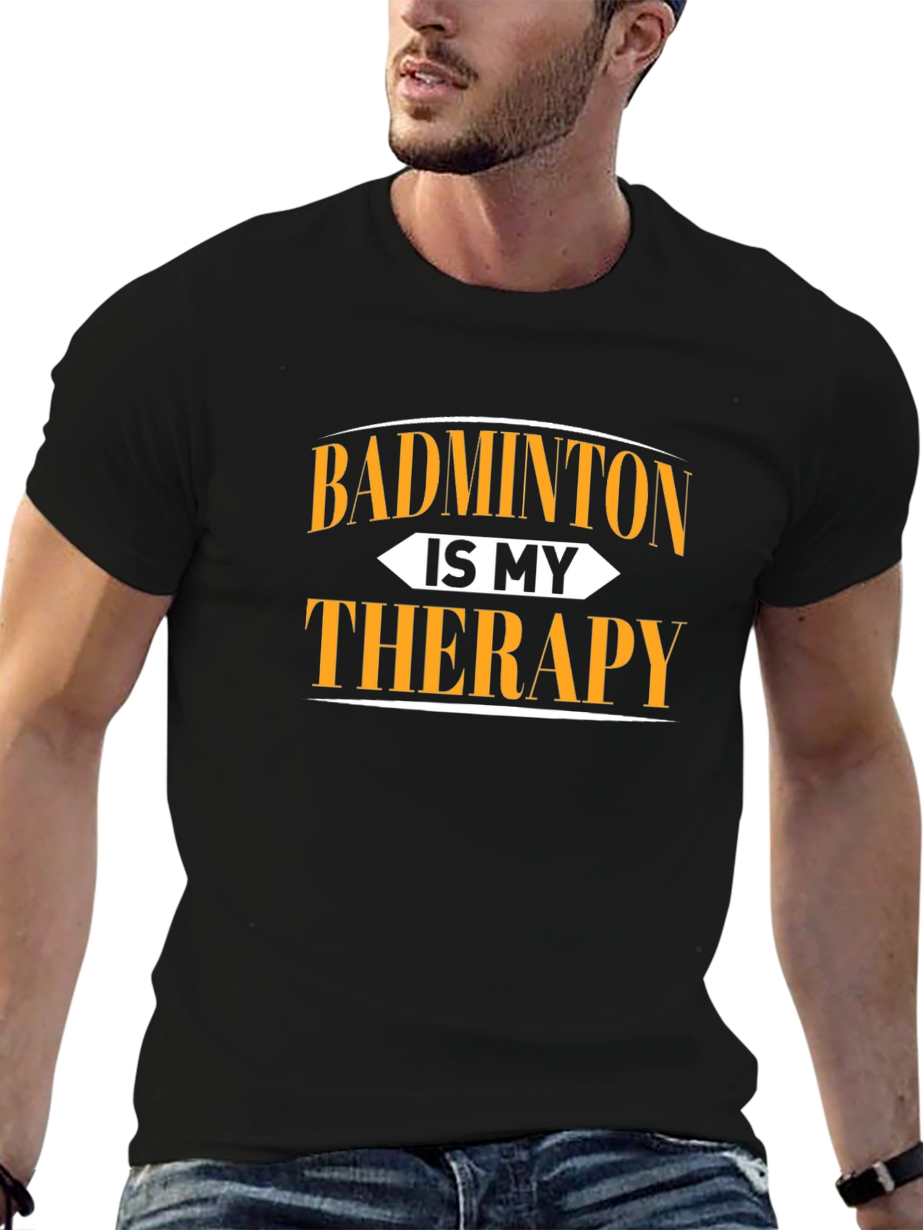 Badminton is My Therapy Graphic T-Shirt