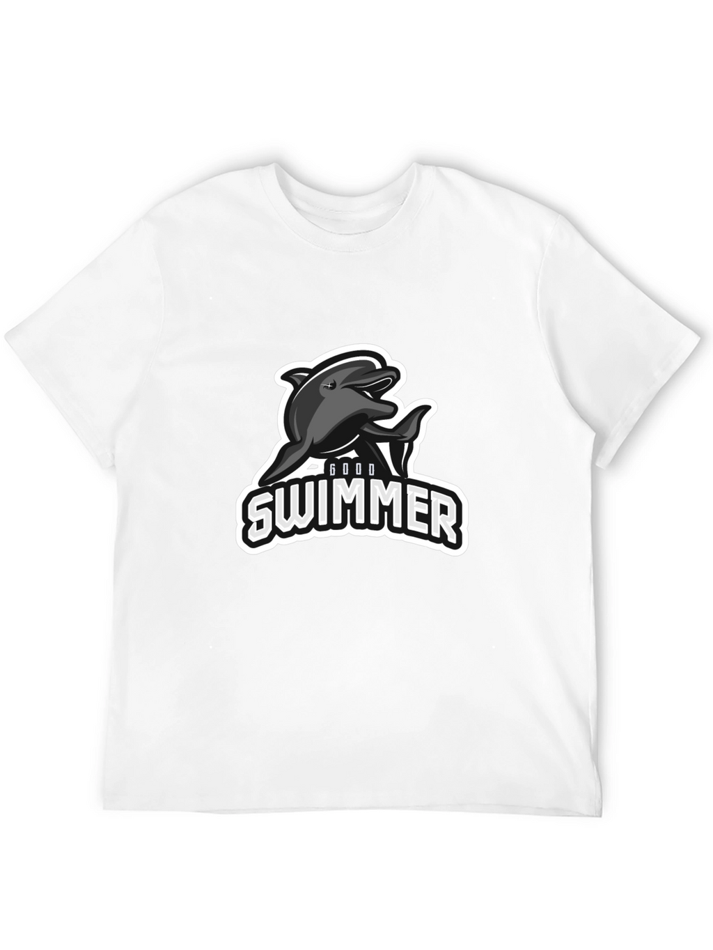 Good Swimmer Dolphin Black T-Shirt