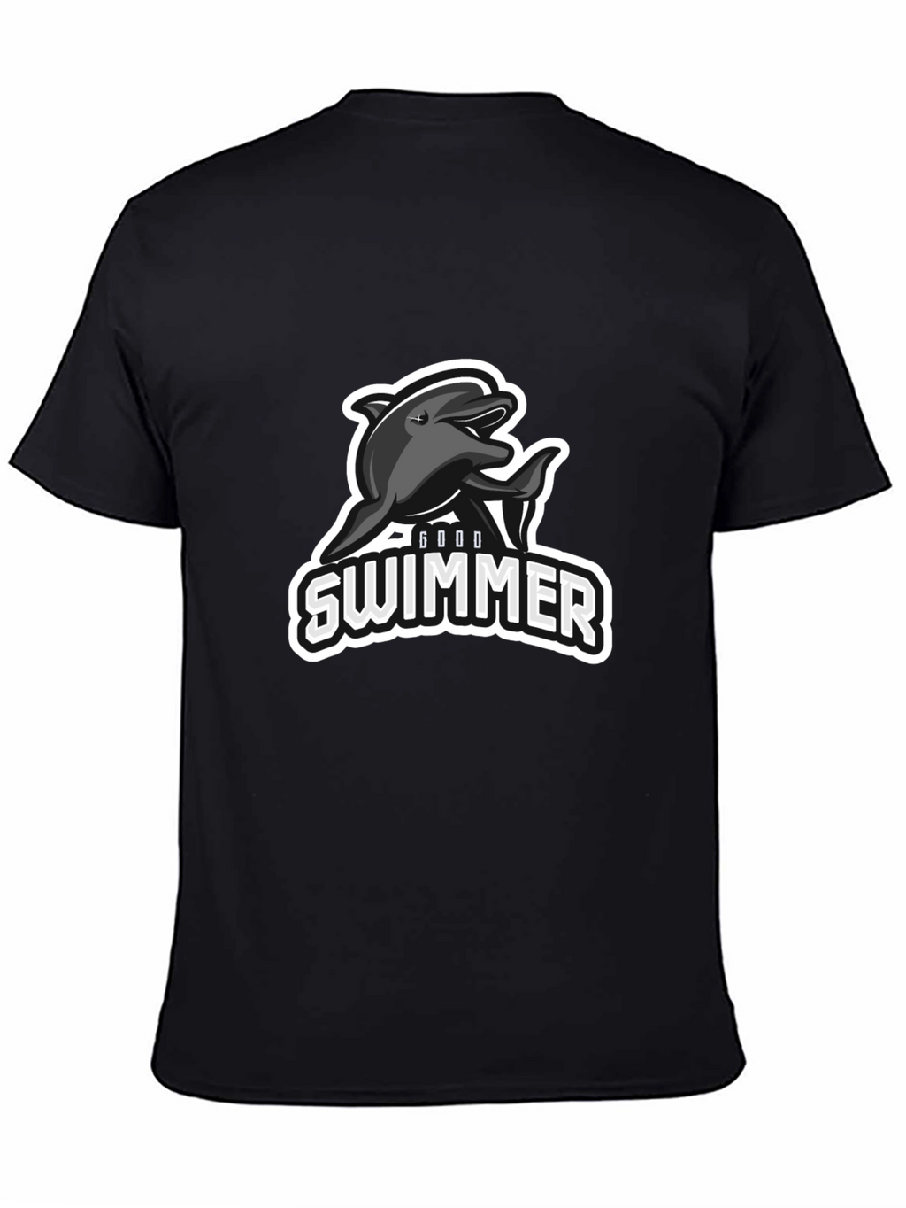 Good Swimmer Dolphin Black T-Shirt