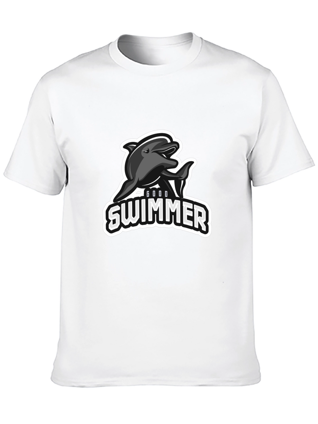 Good Swimmer Dolphin Black T-Shirt