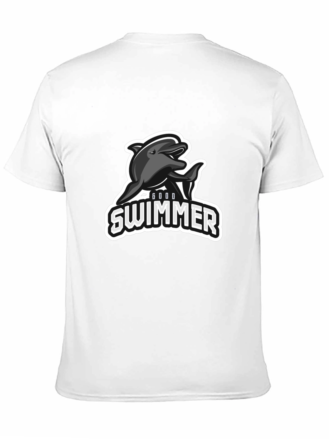 Good Swimmer Dolphin Black T-Shirt