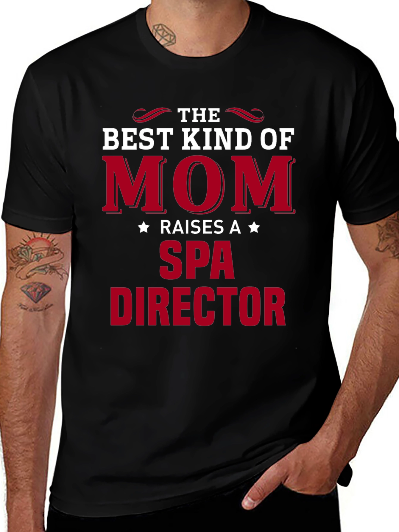 Best Kind of Mom Spa Director T-Shirt - Black