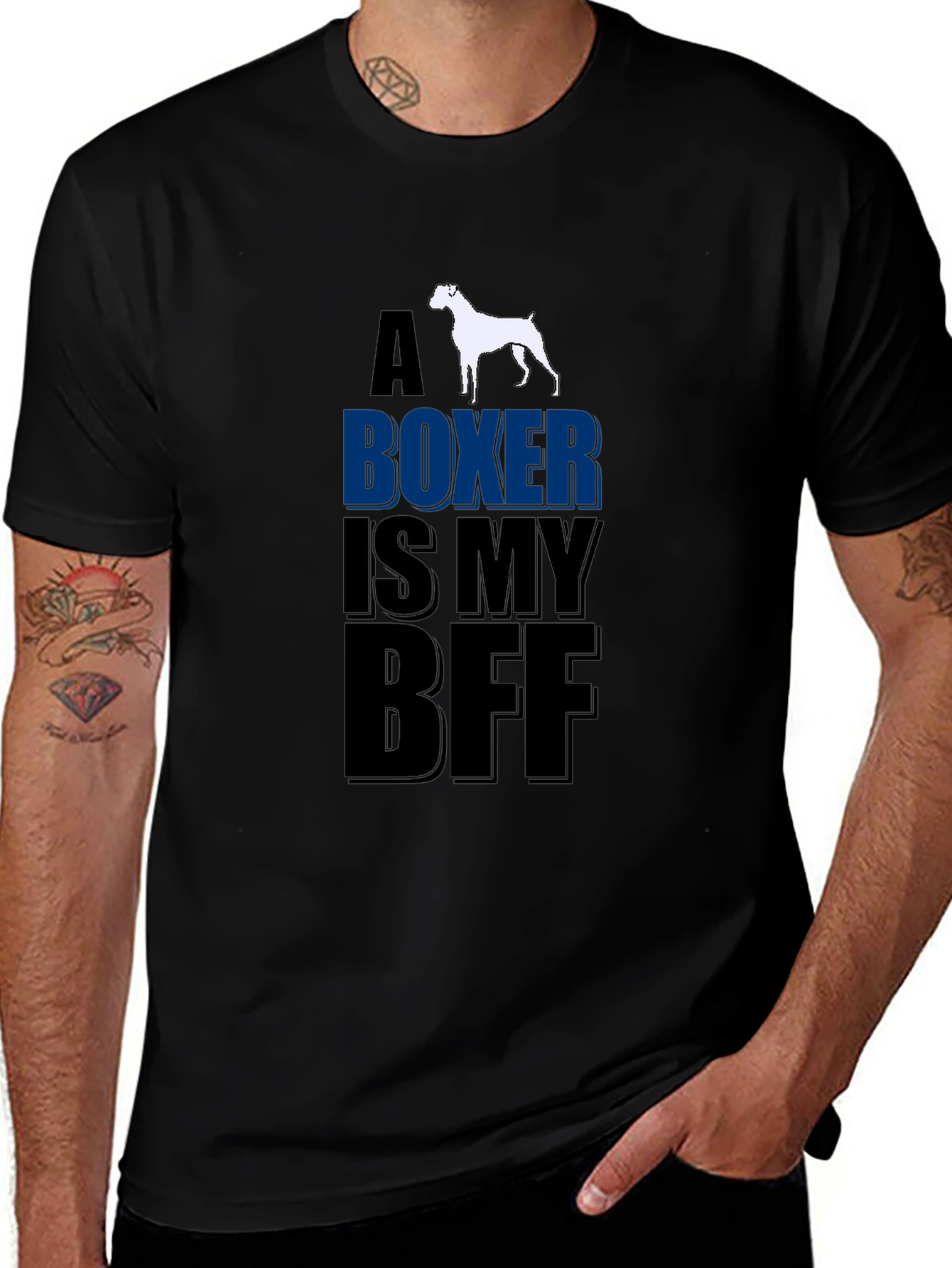 Boxer Dog Lover T-Shirt - A Boxer Is My BFF Design