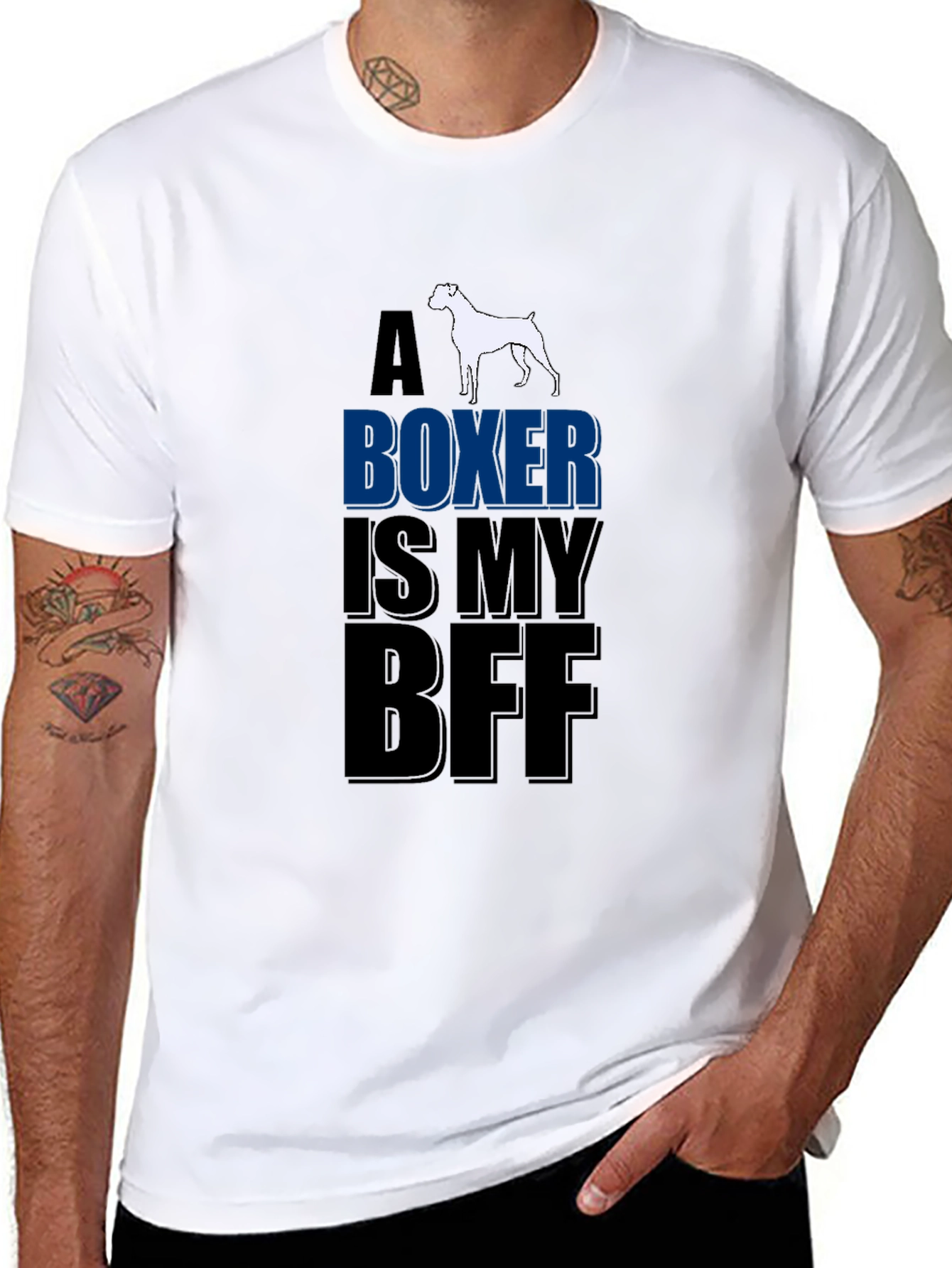 Boxer Dog Lover T-Shirt - A Boxer Is My BFF Design