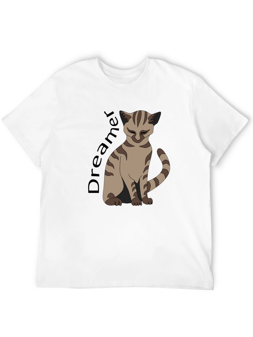 Dreamer Cat Graphic T-Shirt - Unisex Black Tee