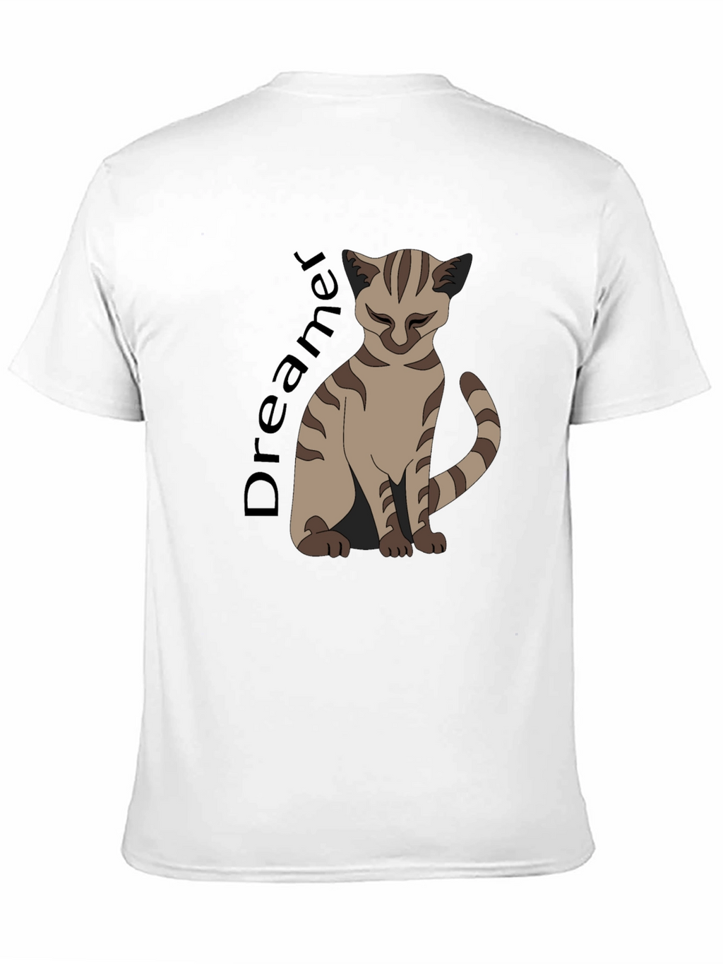 Dreamer Cat Graphic T-Shirt - Unisex Black Tee