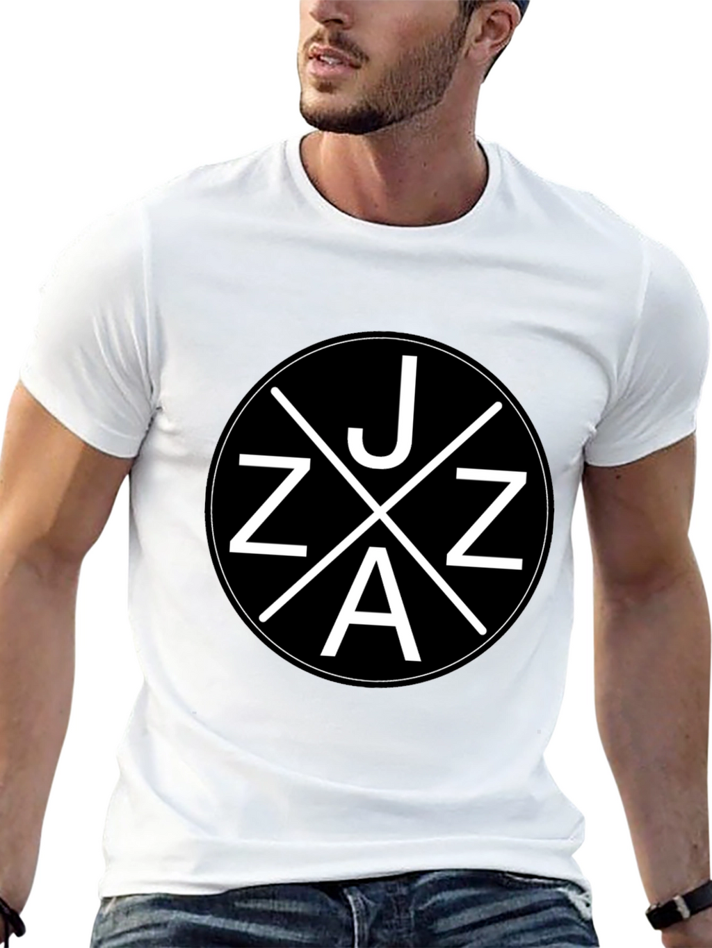 JAZZ Graphic Tee - Unisex Black Cotton T-Shirt