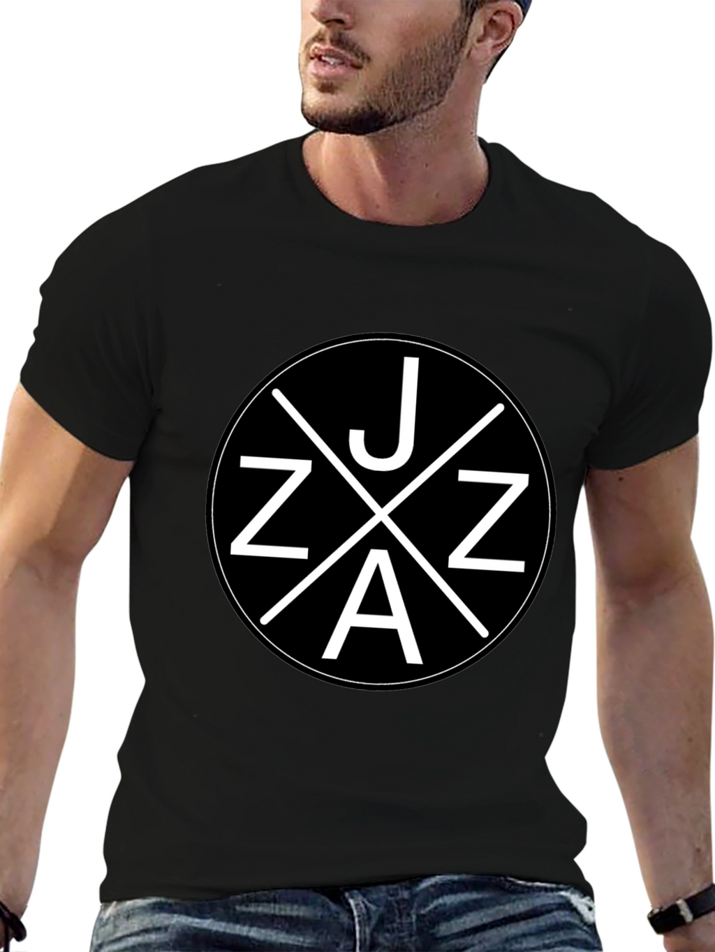 JAZZ Graphic Tee - Unisex Black Cotton T-Shirt