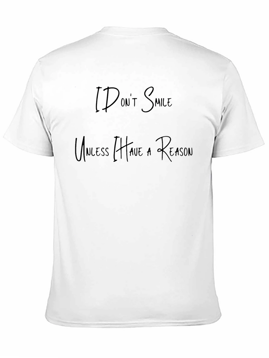 Mens Black I Dont Smile Graphic Tee