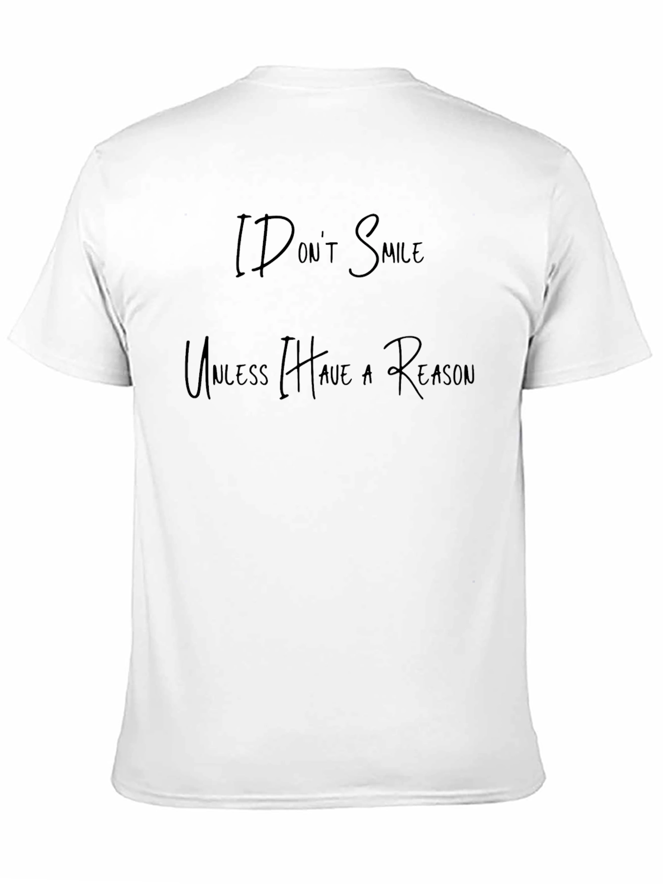 Mens Black I Dont Smile Graphic Tee