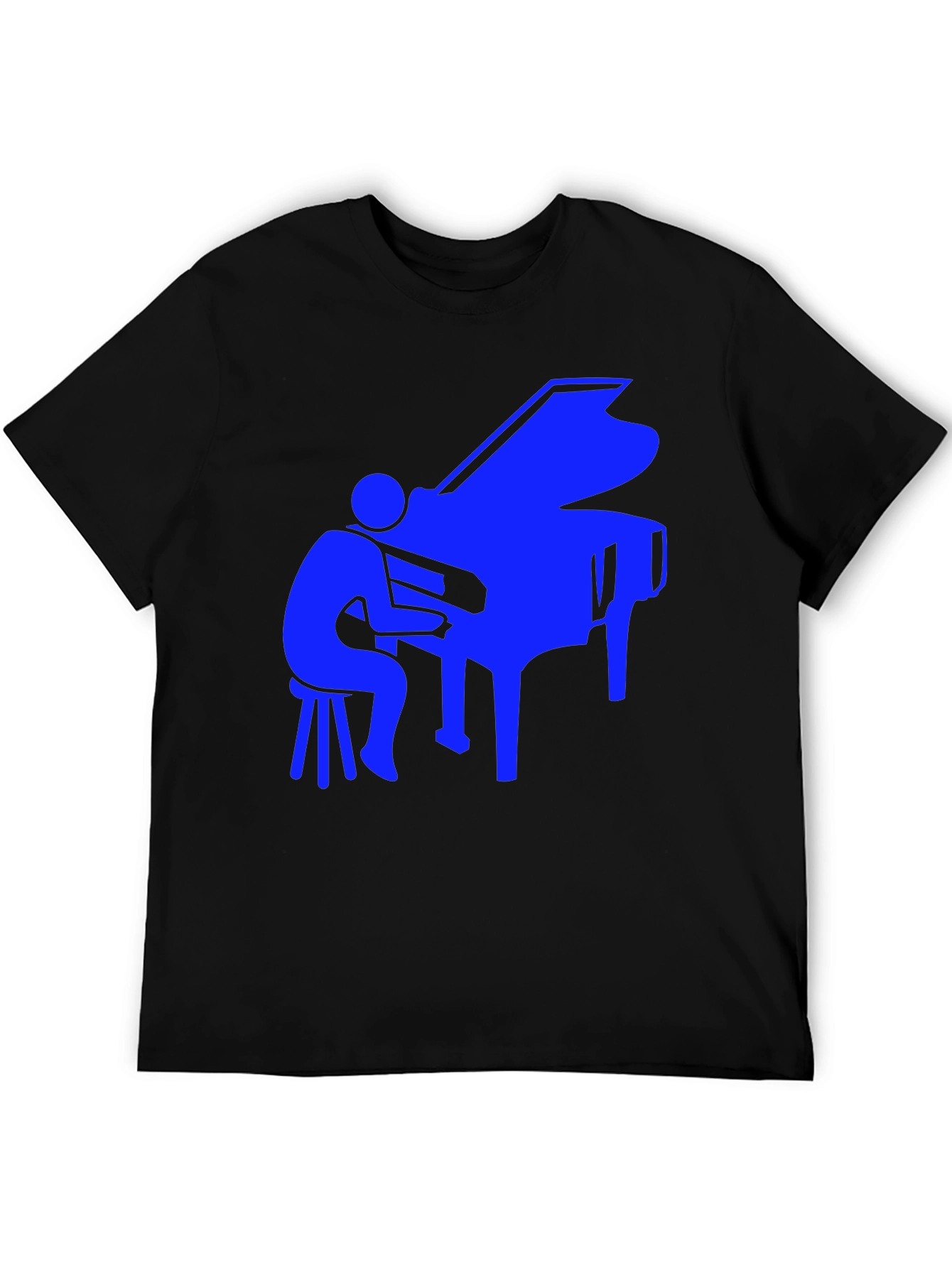 Piano Player Graphic Tee - Cool Music Shirt