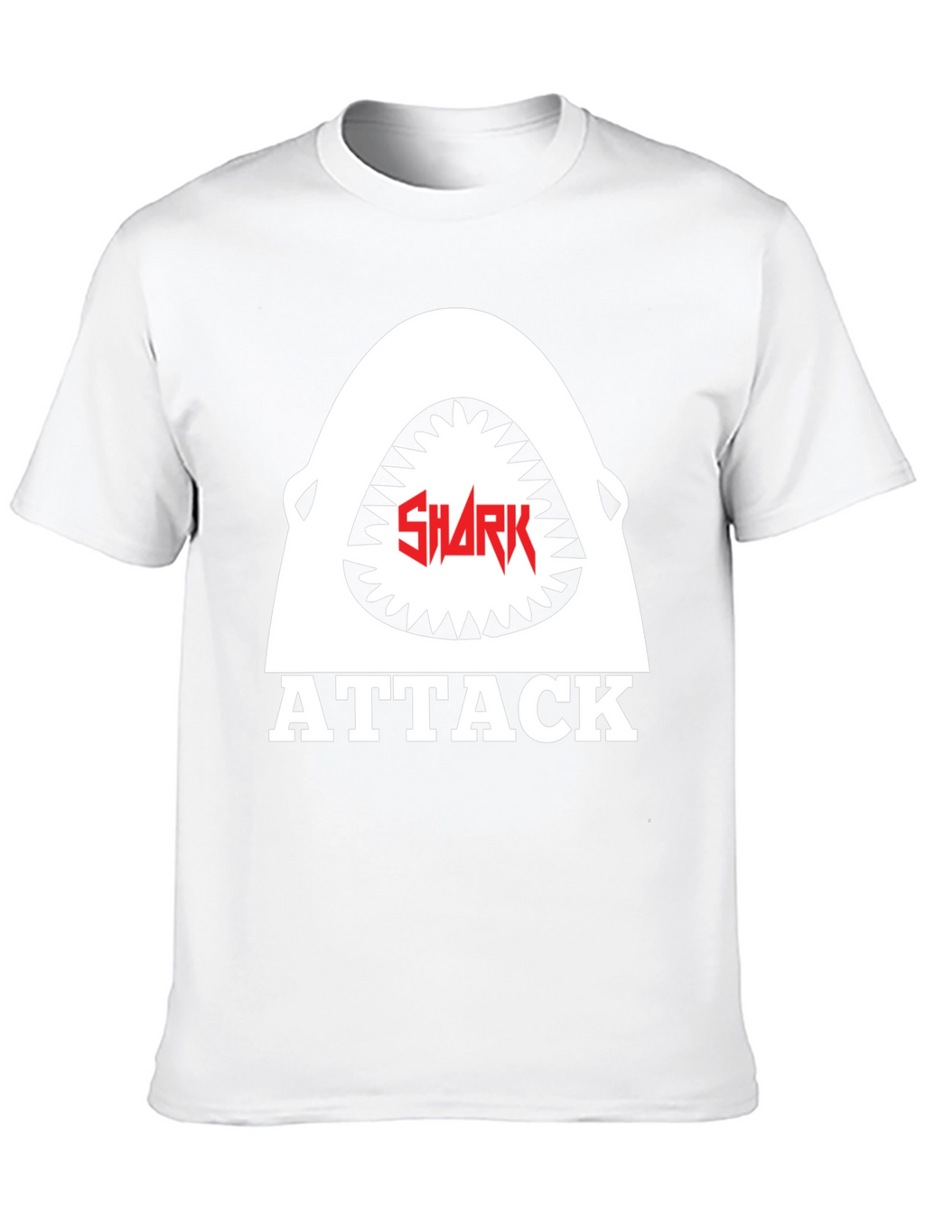 Shark Attack Graphic Tee - Black Cotton T-Shirt