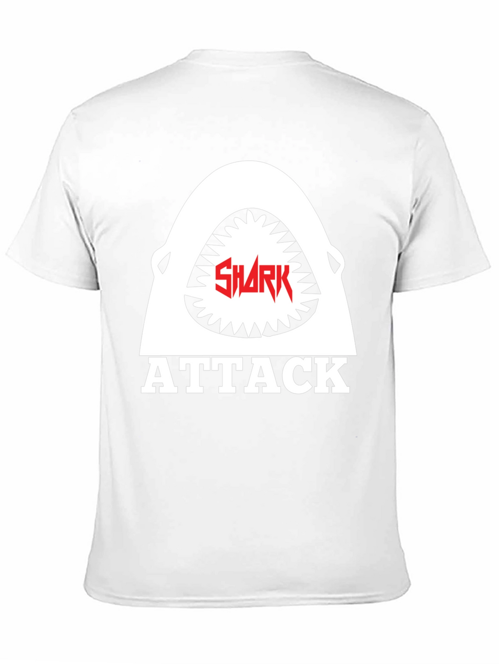 Shark Attack Graphic Tee - Black Cotton T-Shirt