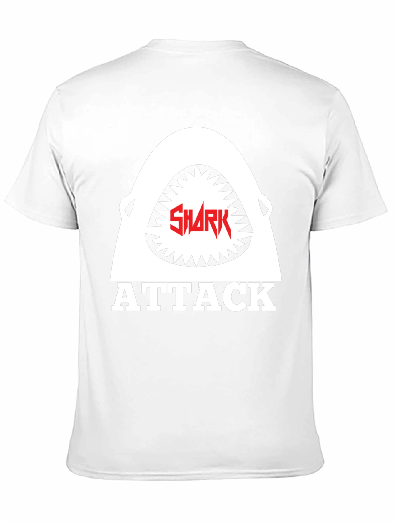 Shark Attack Graphic Tee - Black Cotton T-Shirt