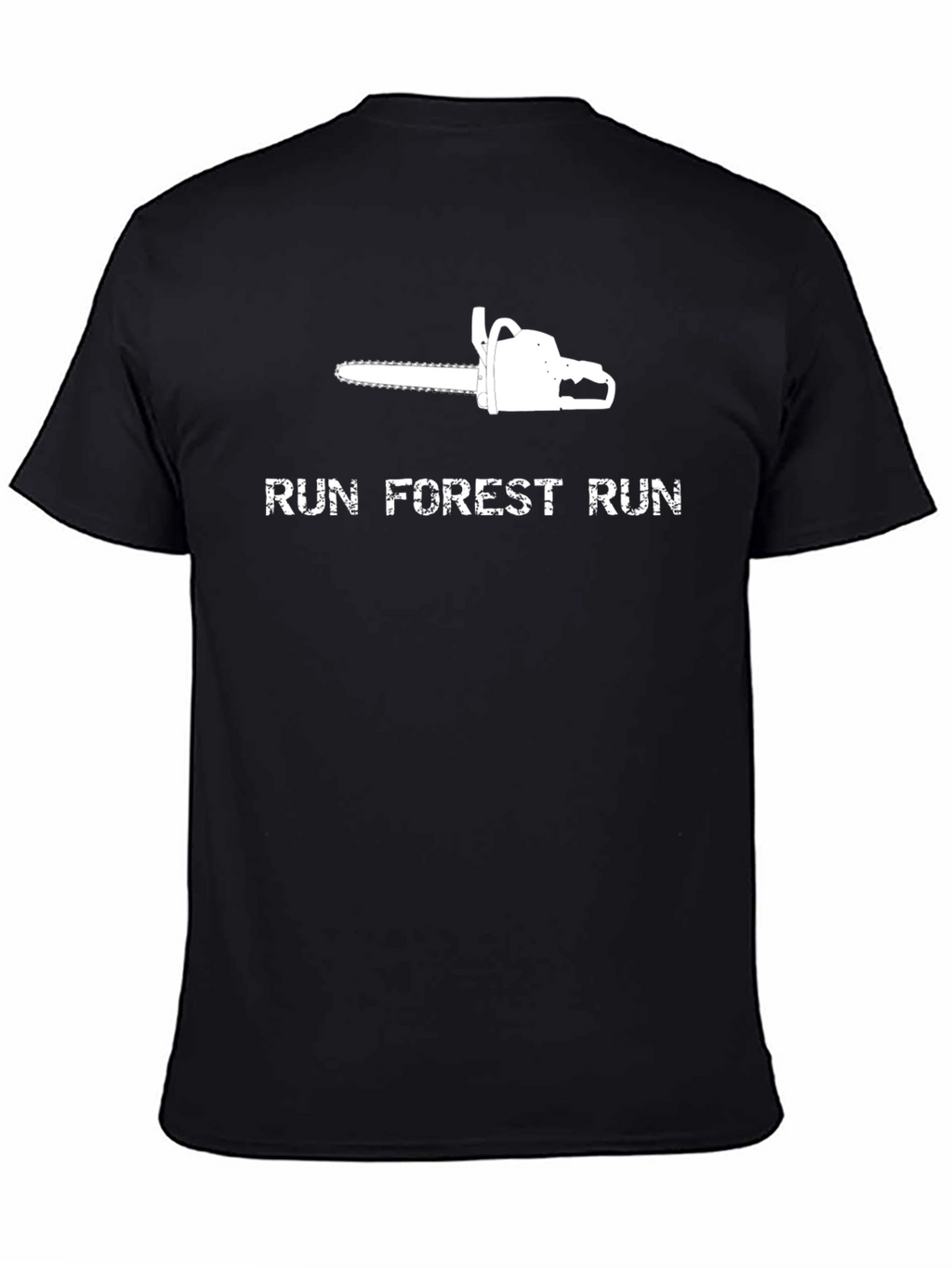 Run Forest Run Chainsaw Graphic Tee - Black
