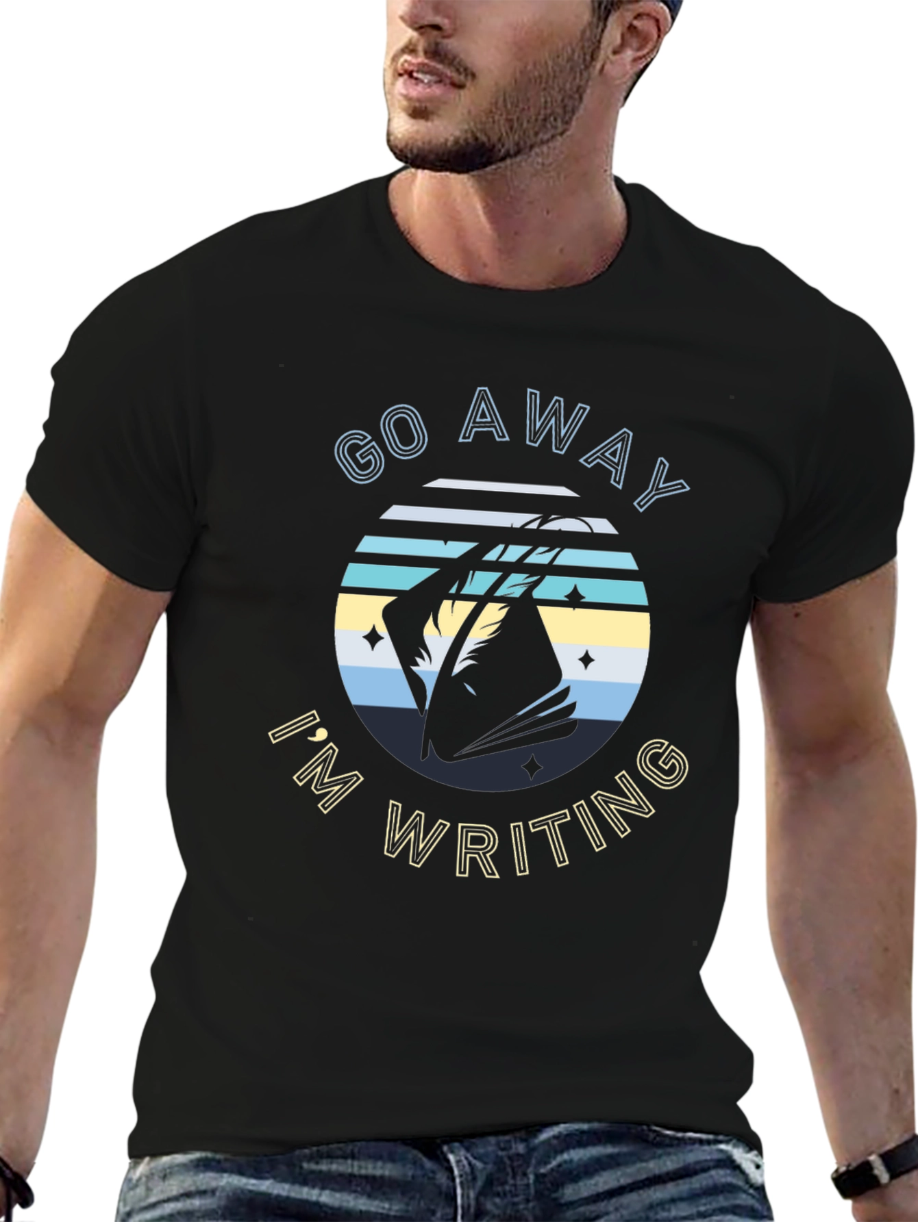 Go Away Im Writing T-Shirt Novelist Writer Gift