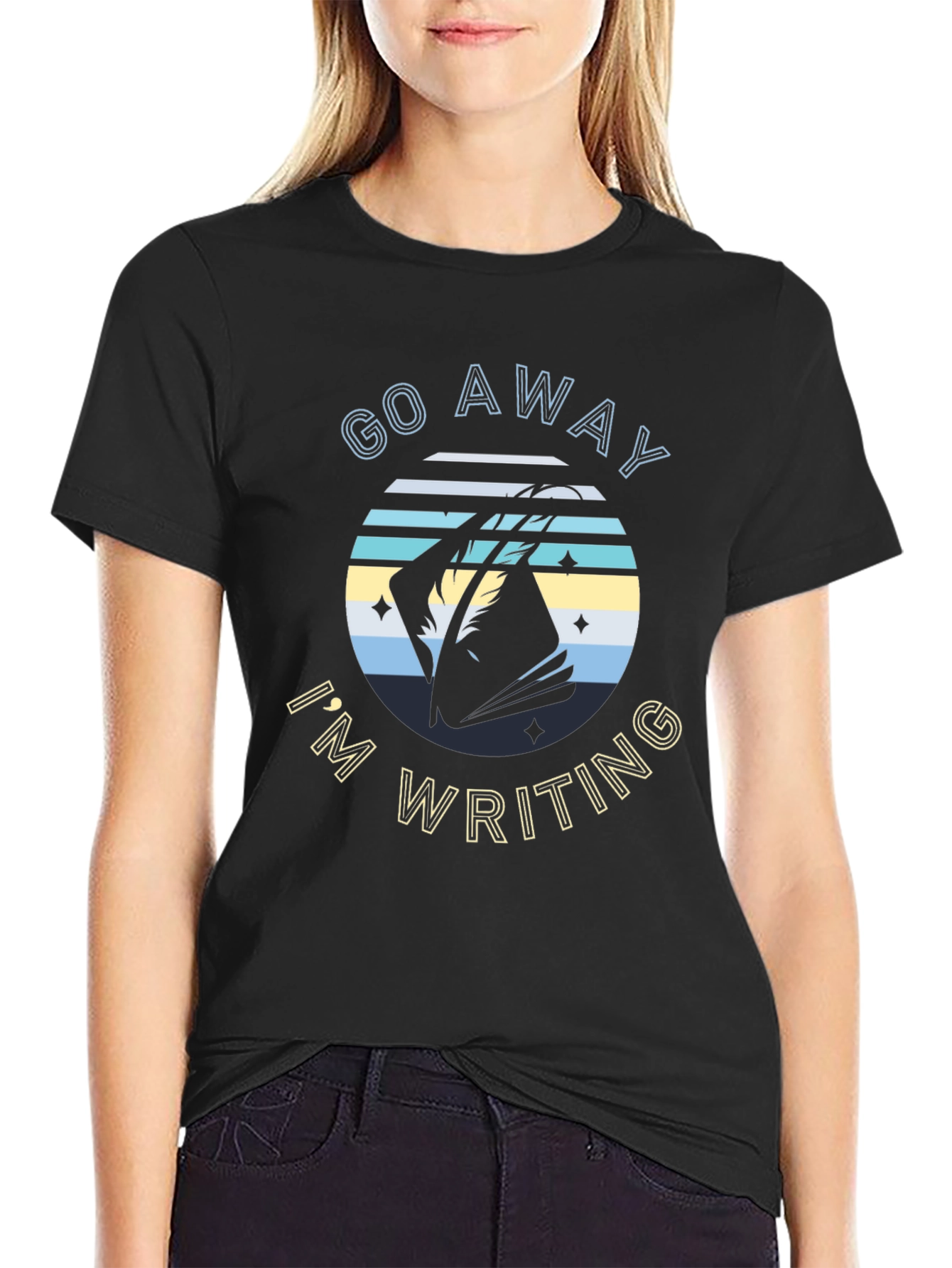 Go Away Im Writing T-Shirt Novelist Writer Gift