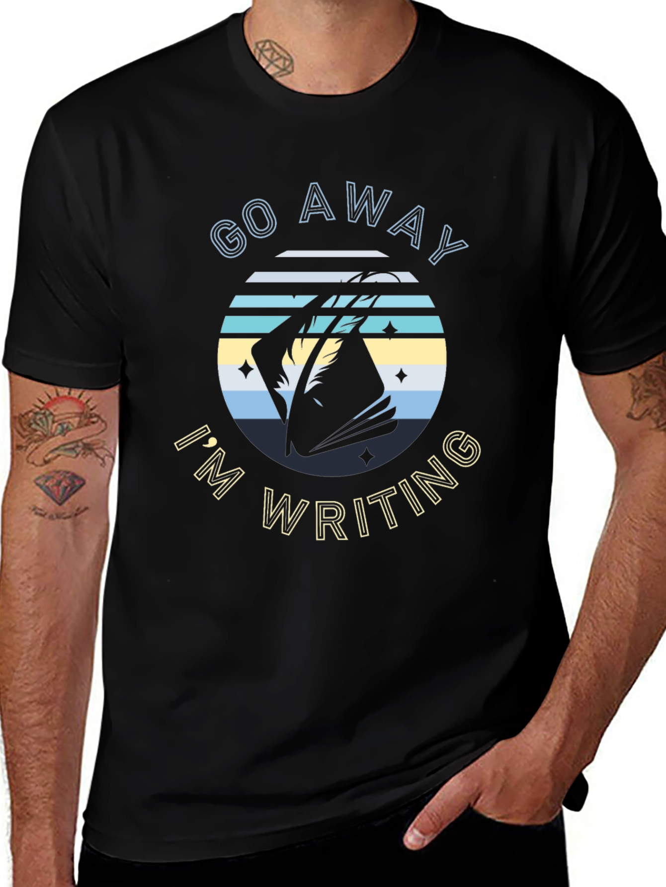 Go Away Im Writing T-Shirt Novelist Writer Gift