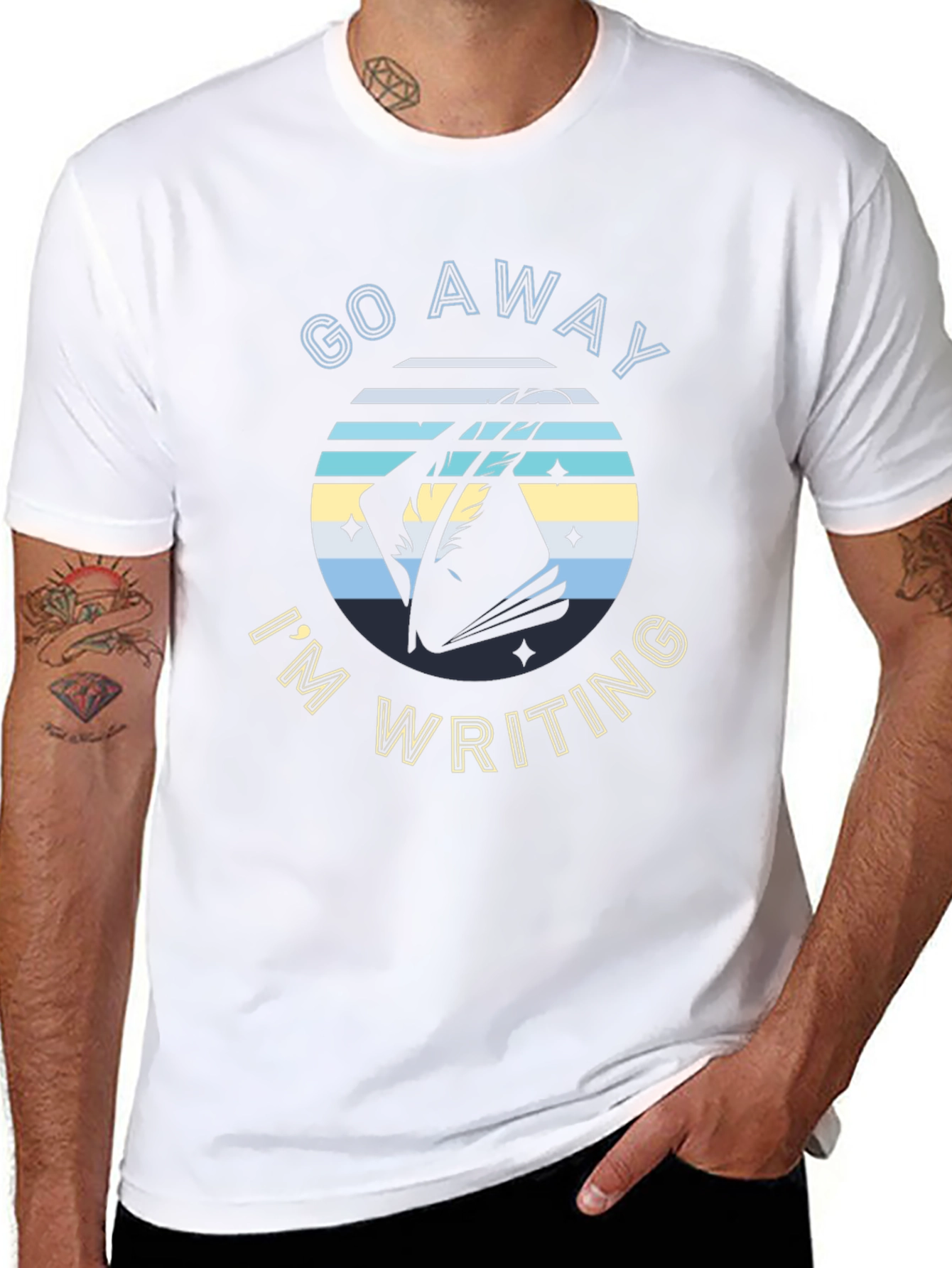 Go Away Im Writing T-Shirt Novelist Writer Gift