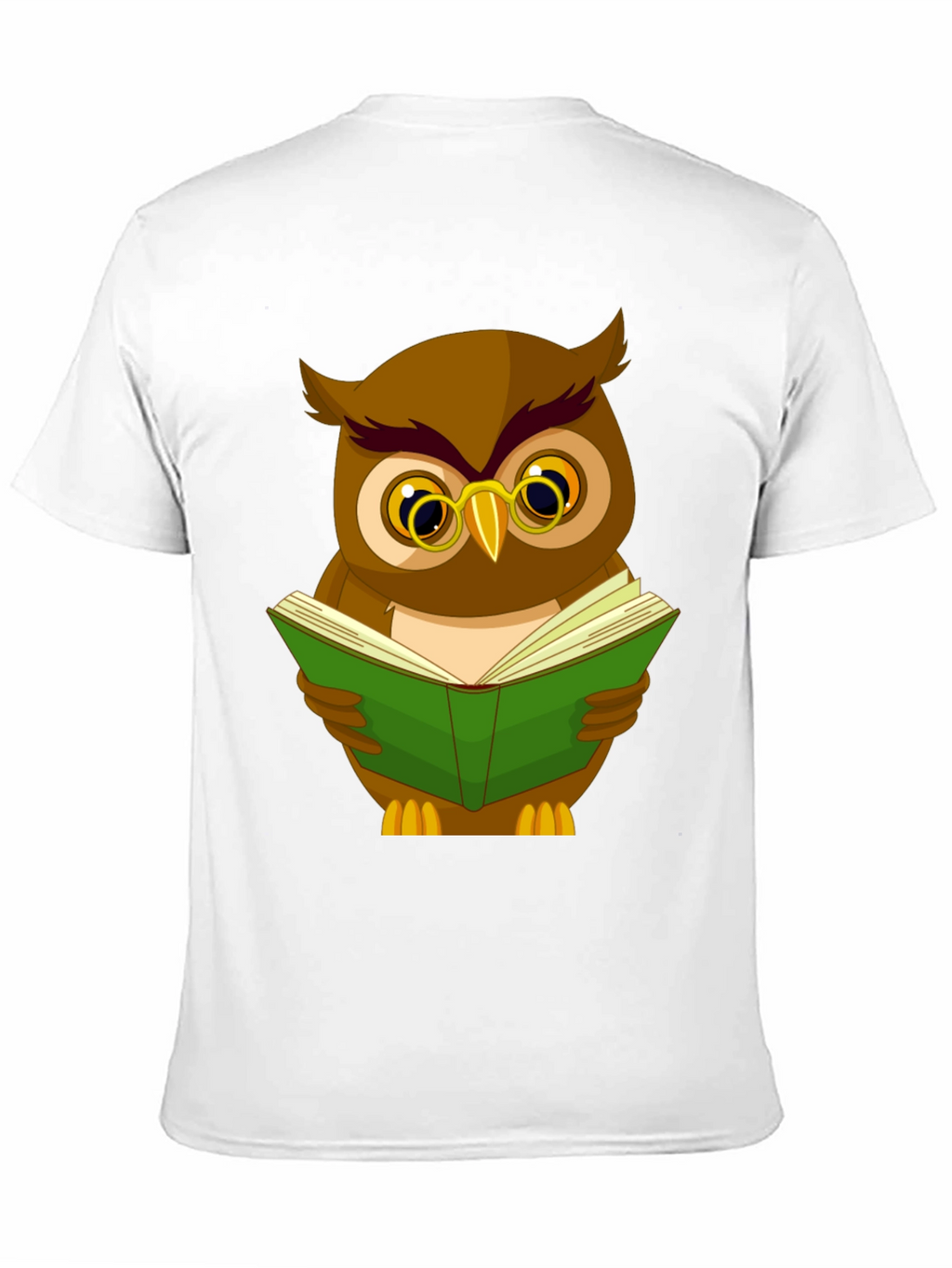 Owl Reading Book Graphic Tee - Black