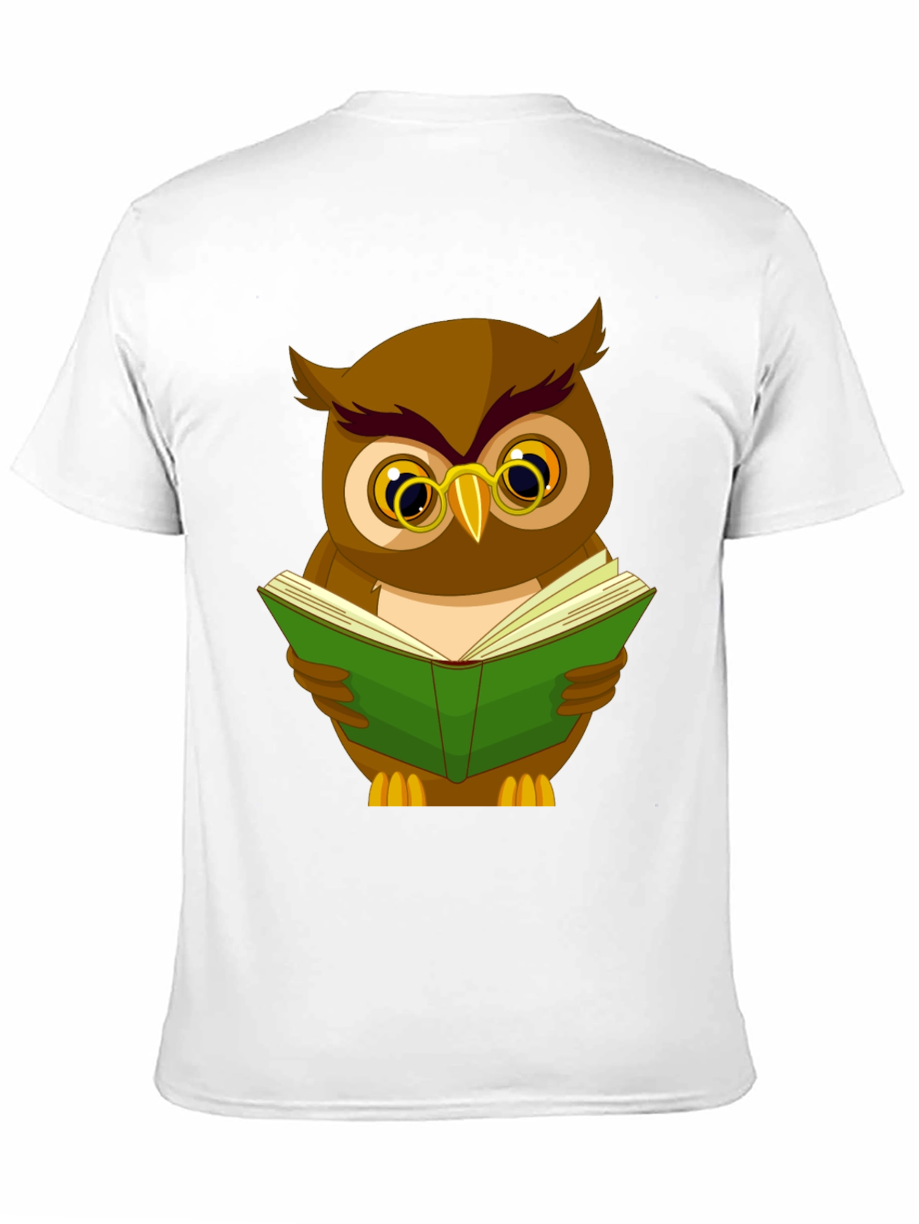 Owl Reading Book Graphic Tee - Black