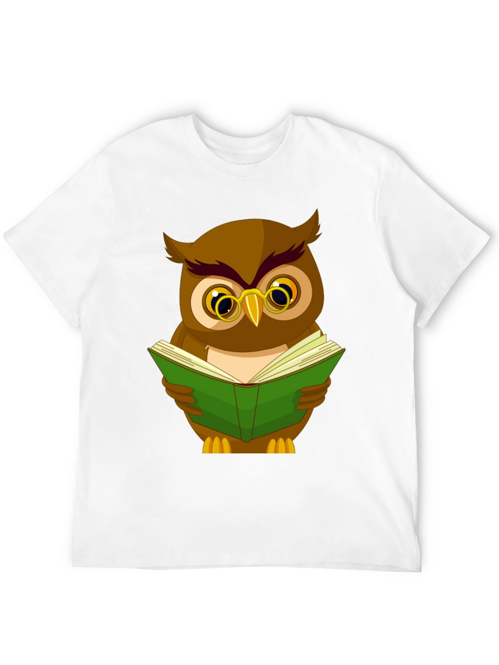 Owl Reading Book Graphic Tee - Black