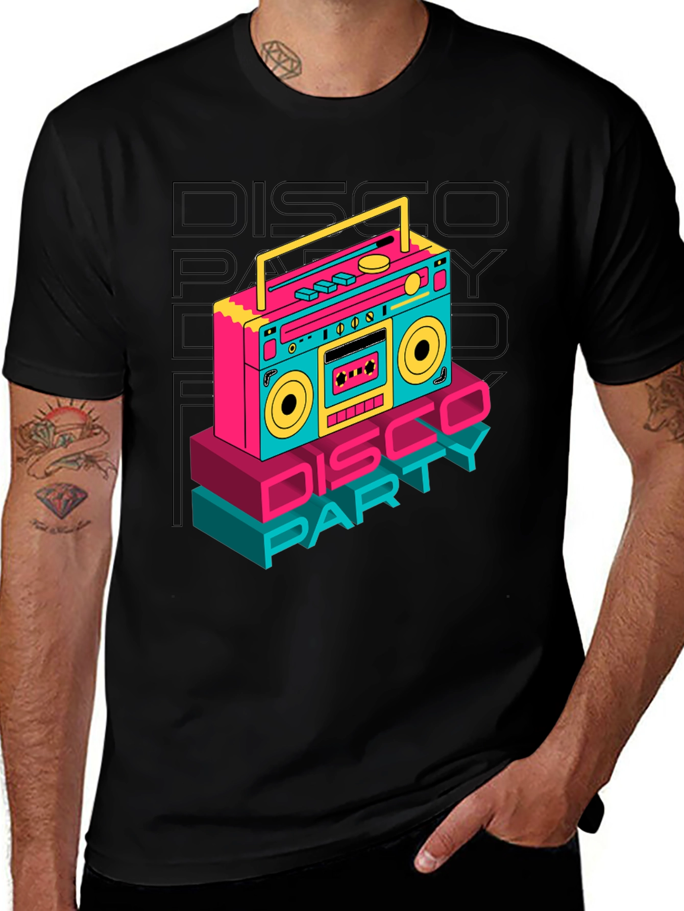 Retro Disco Party Boombox T-Shirt