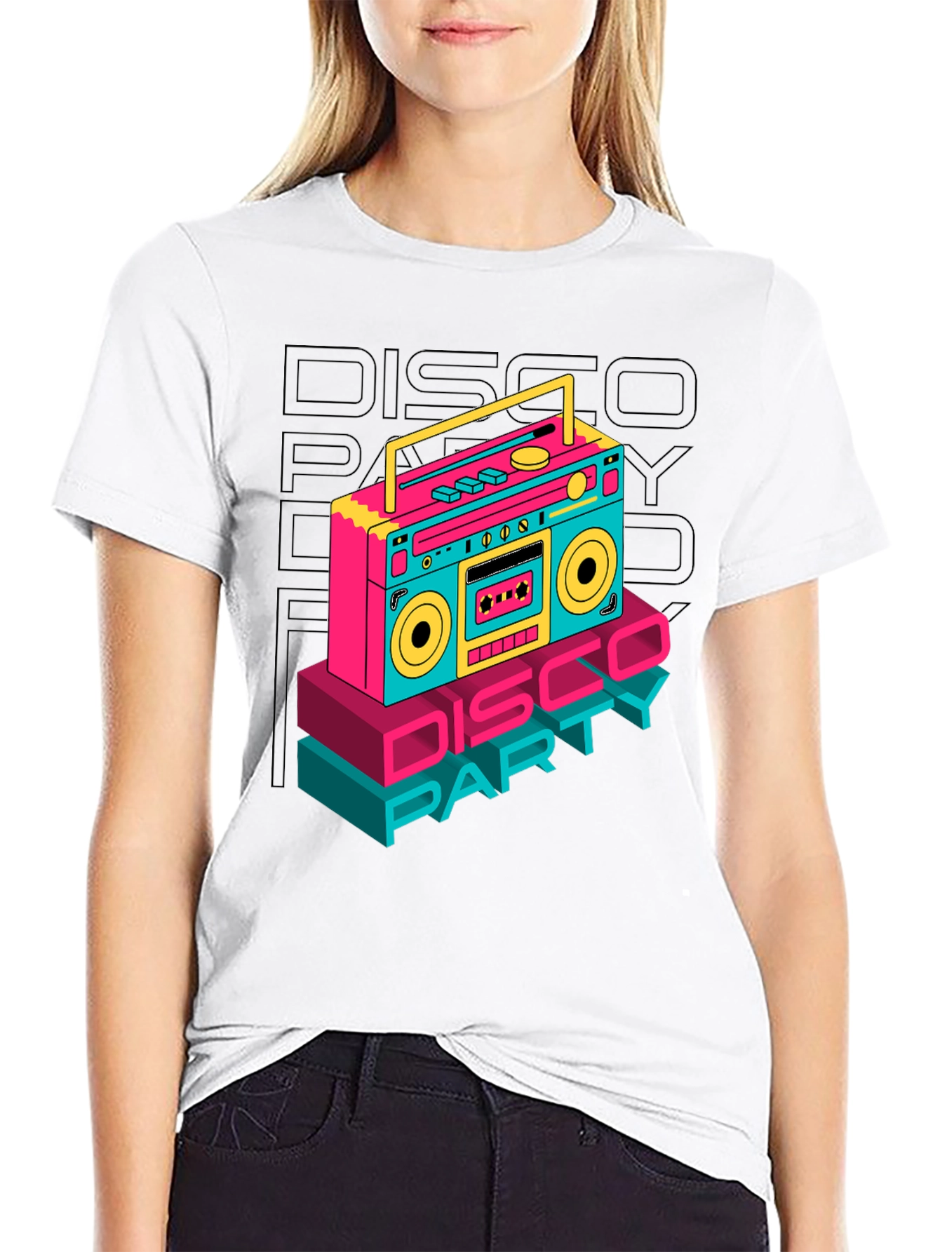 Retro Disco Party Boombox T-Shirt