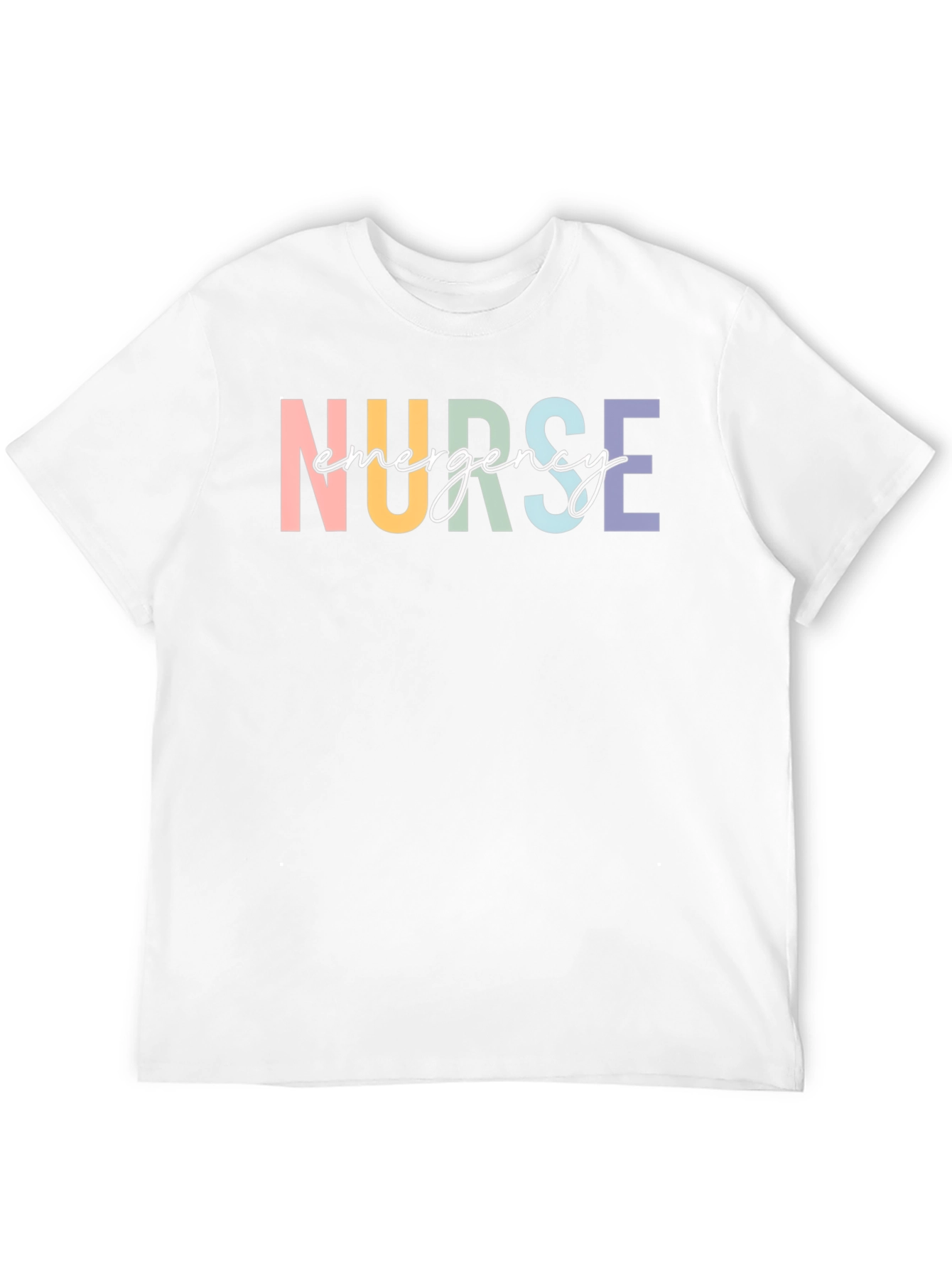 Emergency Nurse T-Shirt - Colorful Text Design