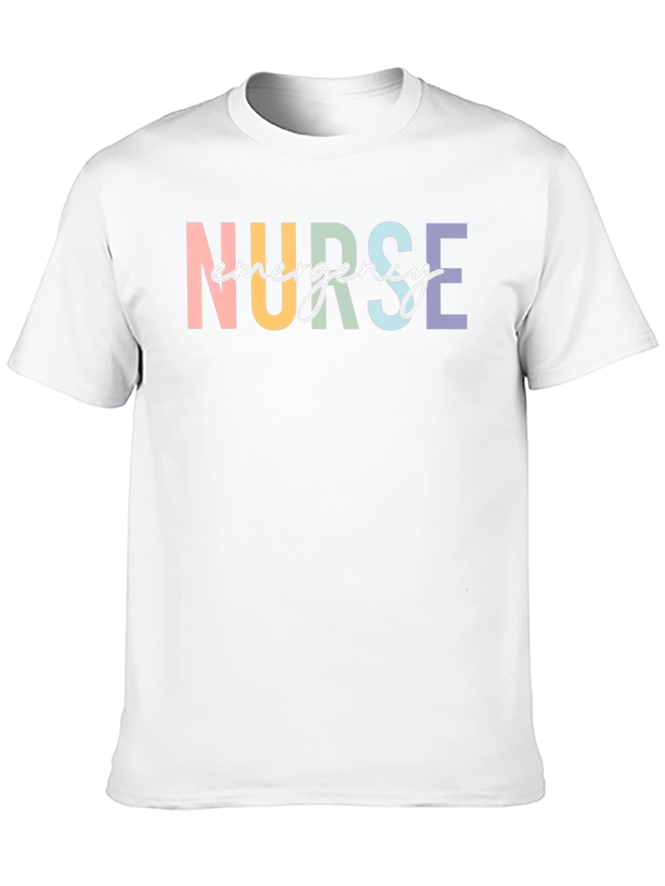 Emergency Nurse T-Shirt - Colorful Text Design