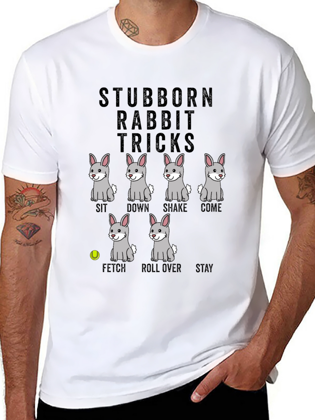 Stubborn Rabbit Tricks Graphic Tee