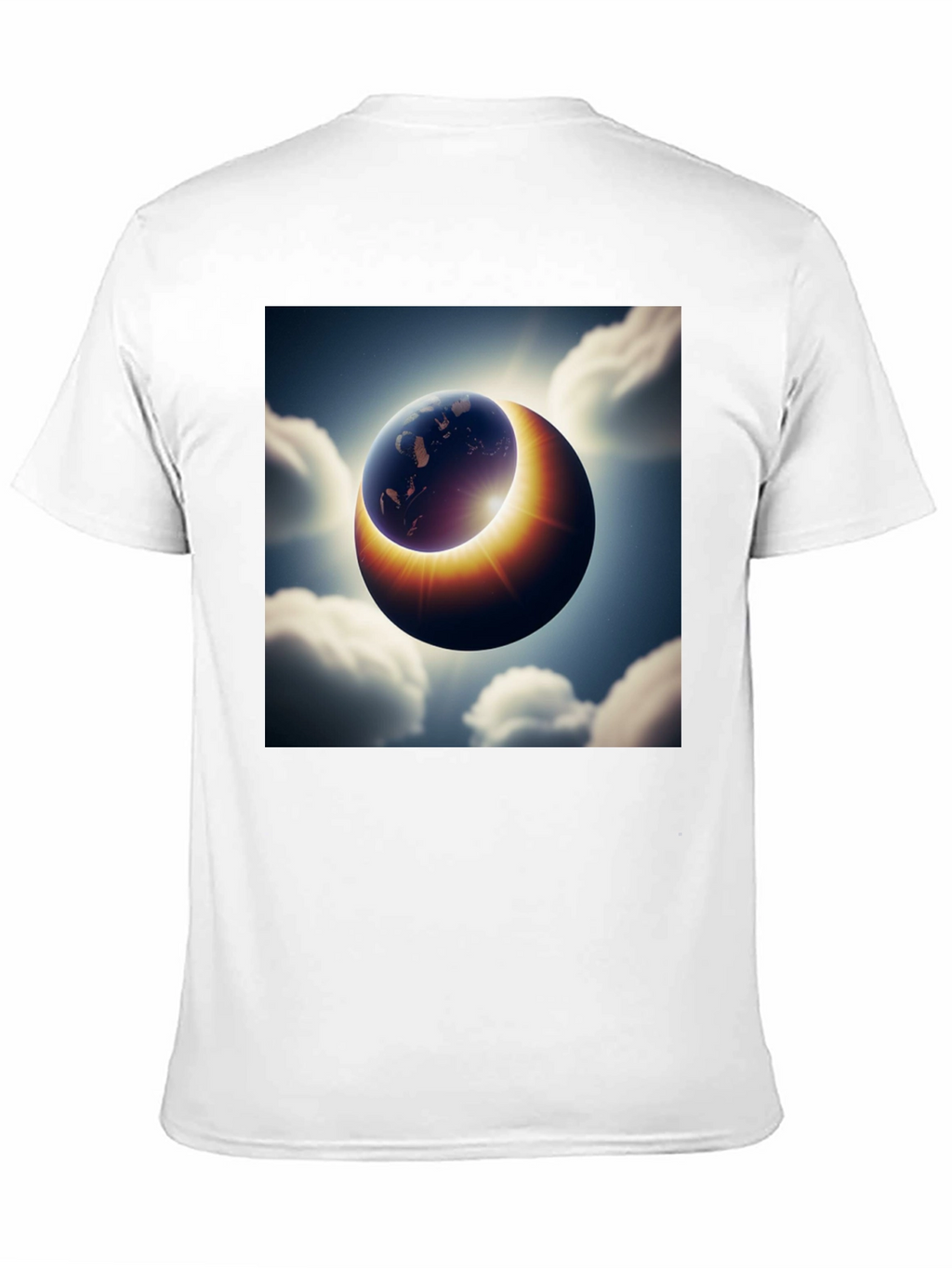 Earth Eclipse Graphic Tee - Unique Solar System Shirt