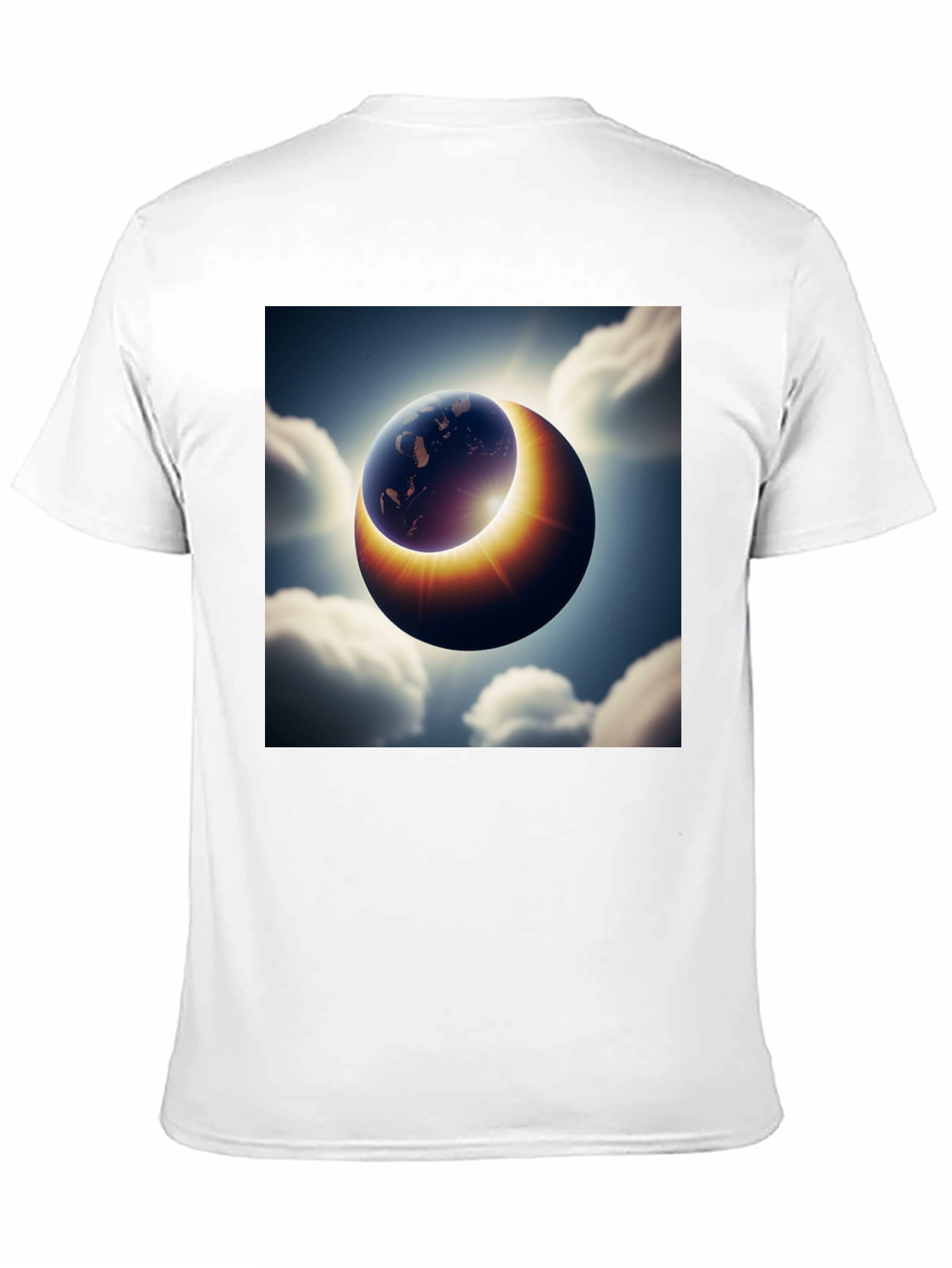 Earth Eclipse Graphic Tee - Unique Solar System Shirt