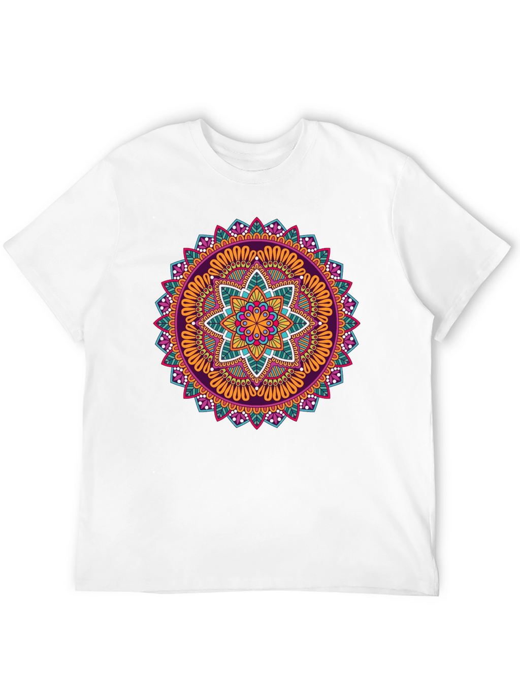 Vibrant Mandala Graphic Print T-Shirt