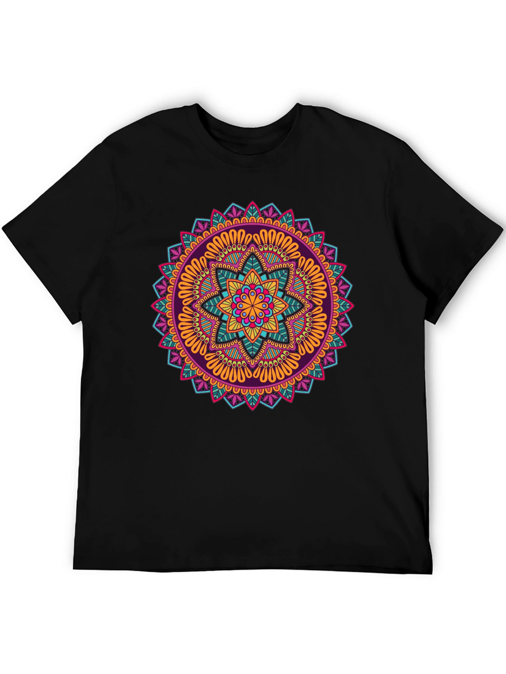 Vibrant Mandala Graphic Print T-Shirt