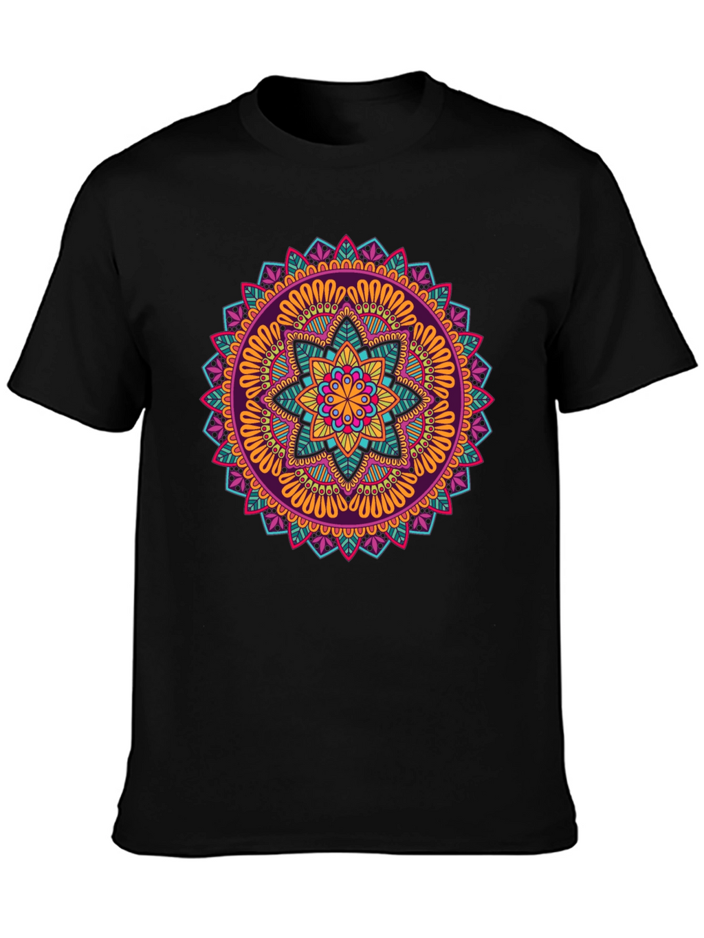 Vibrant Mandala Graphic Print T-Shirt