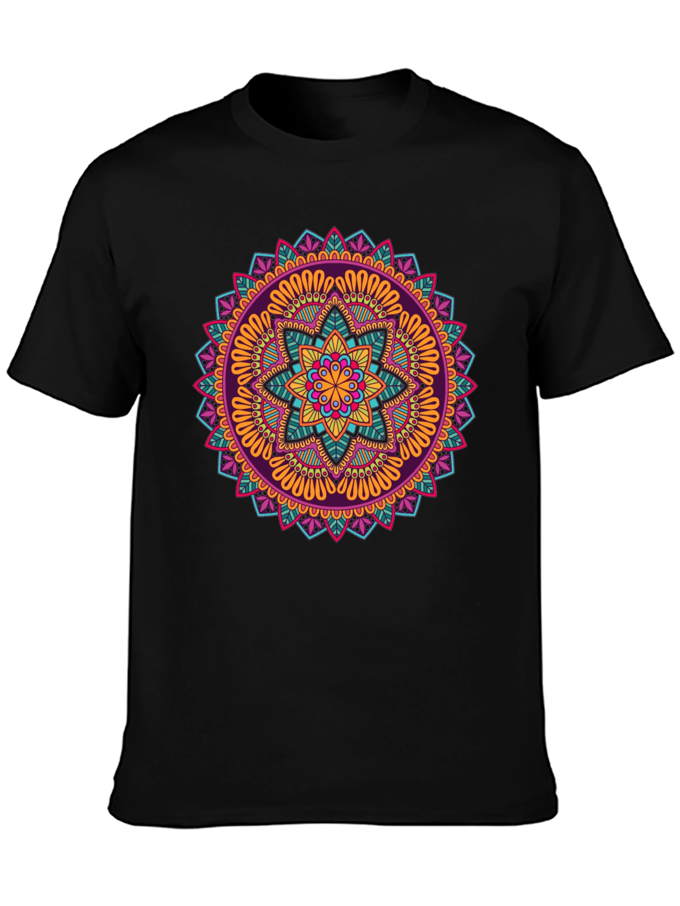 Vibrant Mandala Graphic Print T-Shirt
