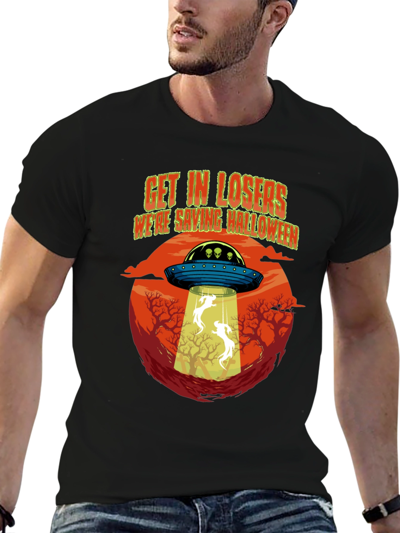 Halloween Alien Abduction T-Shirt