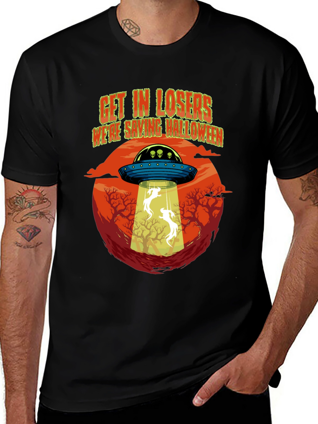 Halloween Alien Abduction T-Shirt