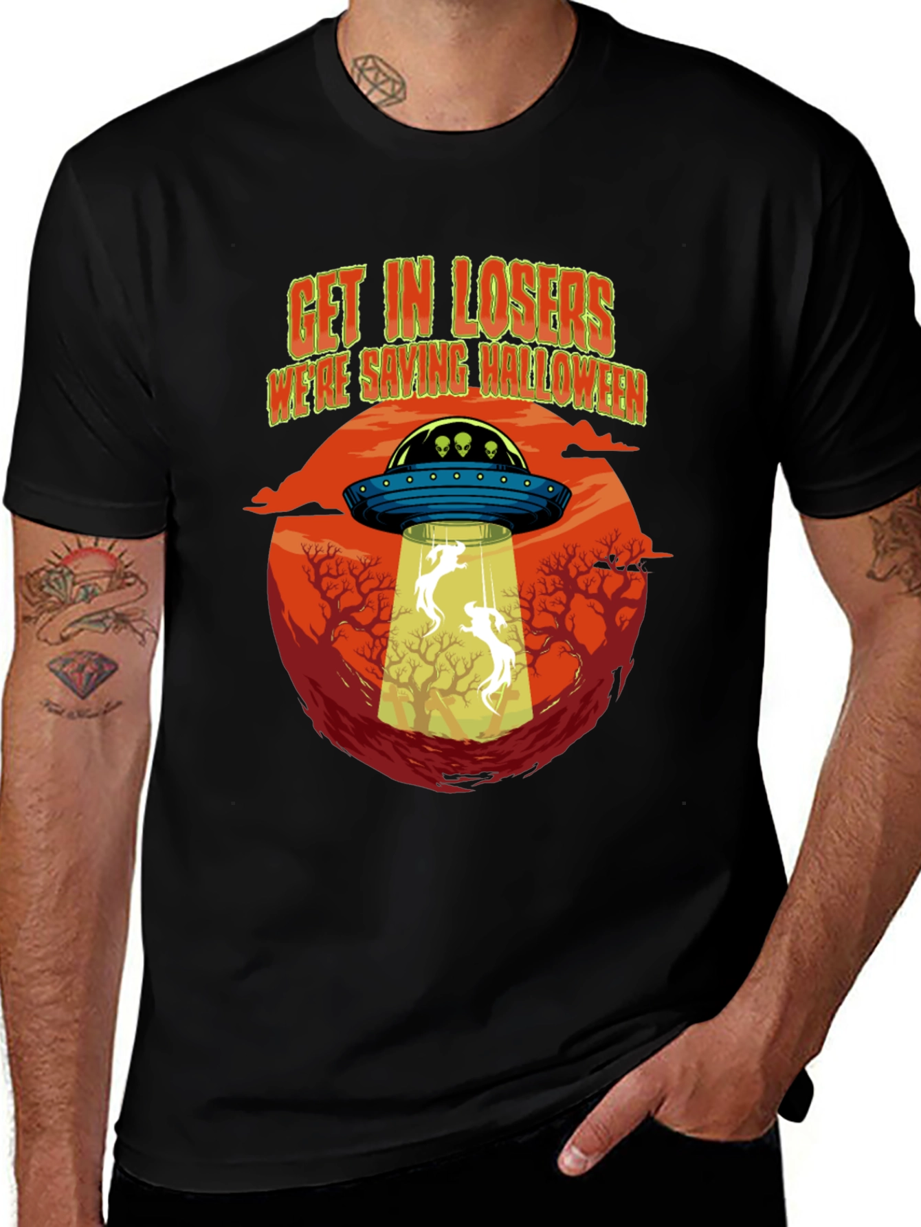 Halloween Alien Abduction T-Shirt