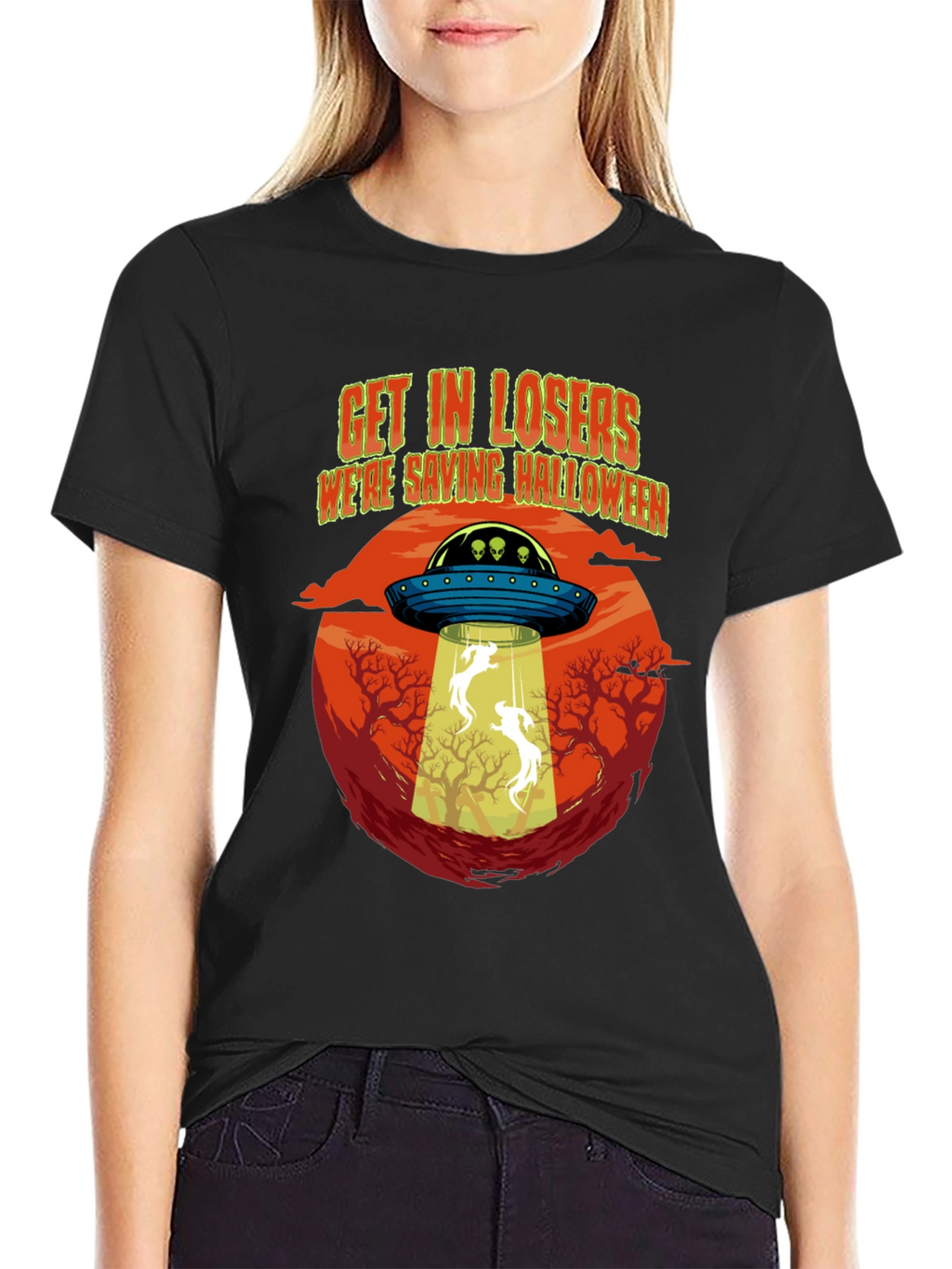 Halloween Alien Abduction T-Shirt