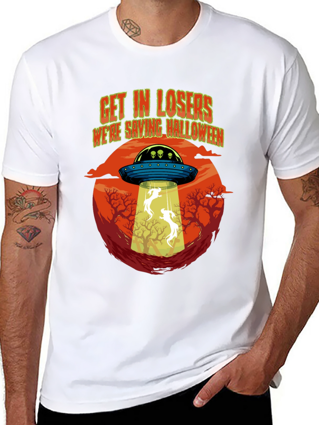Halloween Alien Abduction T-Shirt