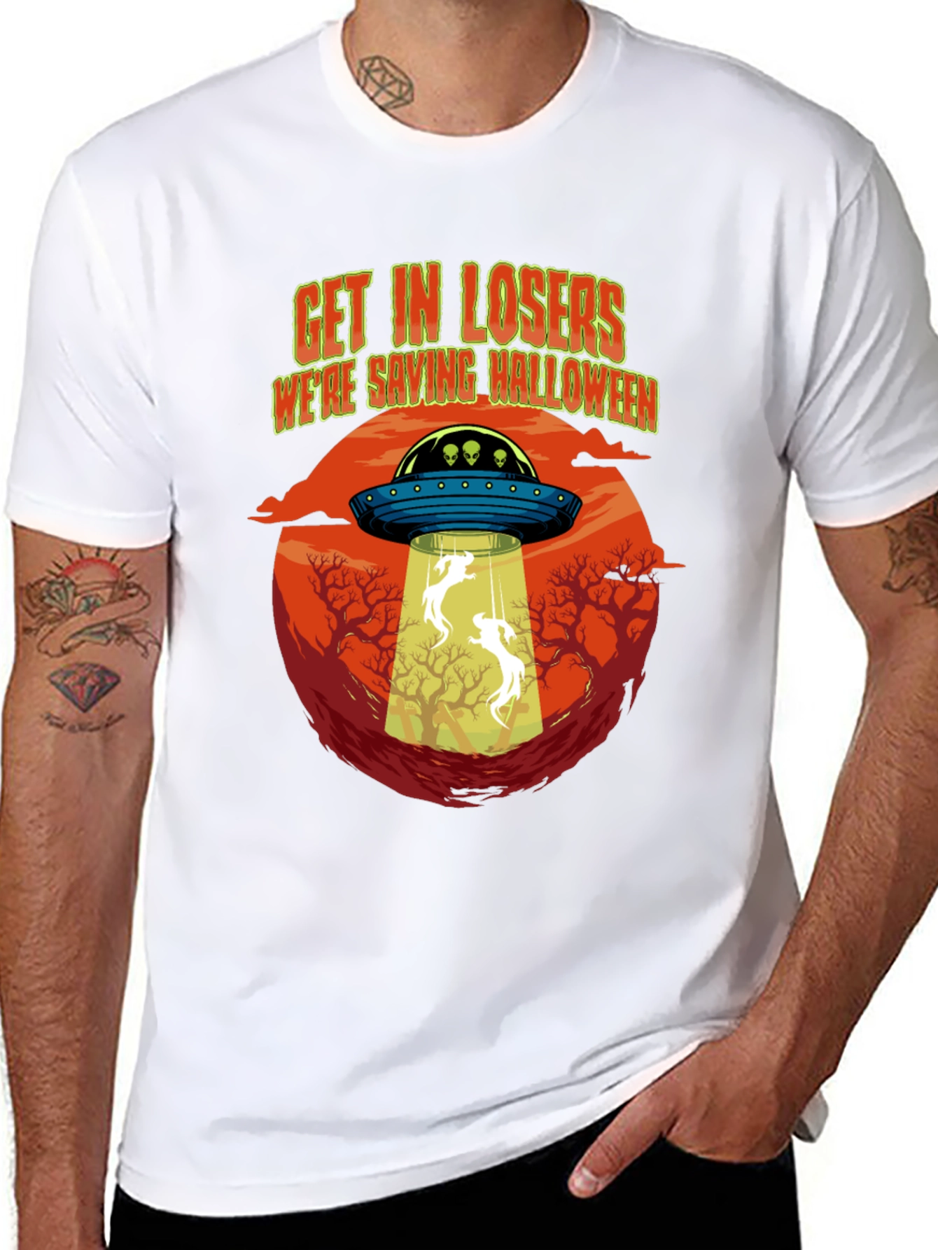 Halloween Alien Abduction T-Shirt