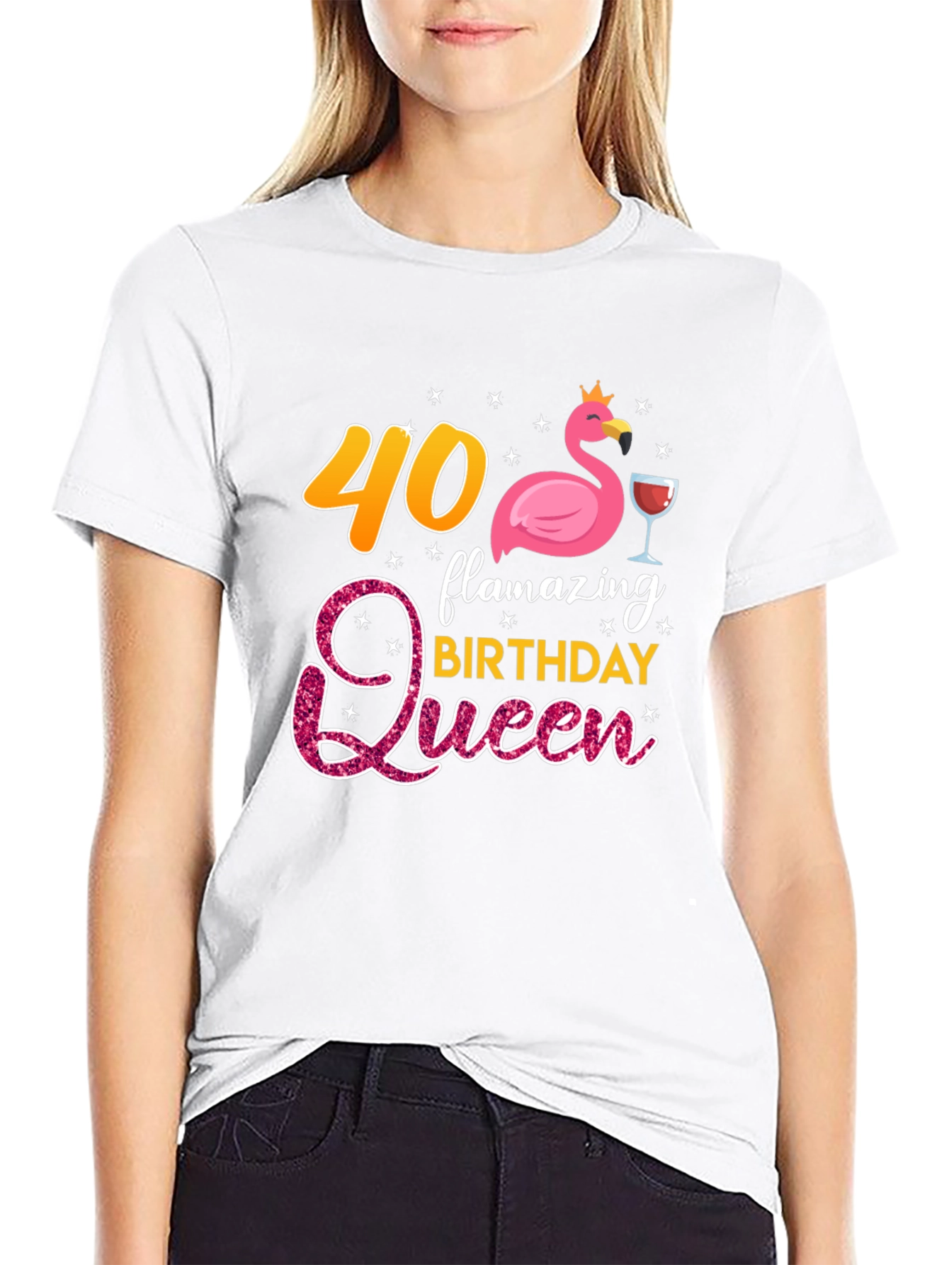 Flamazing 40th Birthday Queen T-Shirt