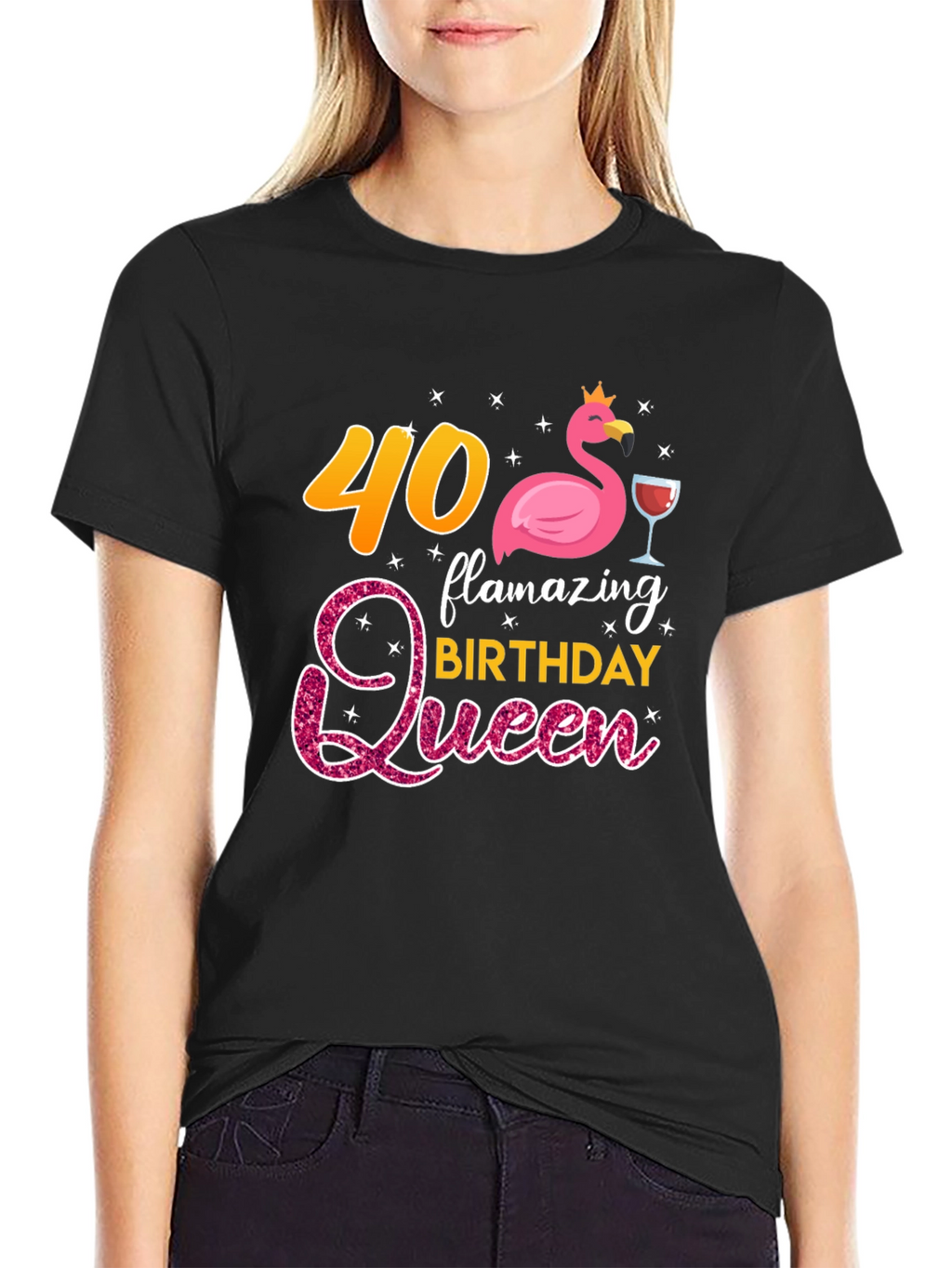 Flamazing 40th Birthday Queen T-Shirt